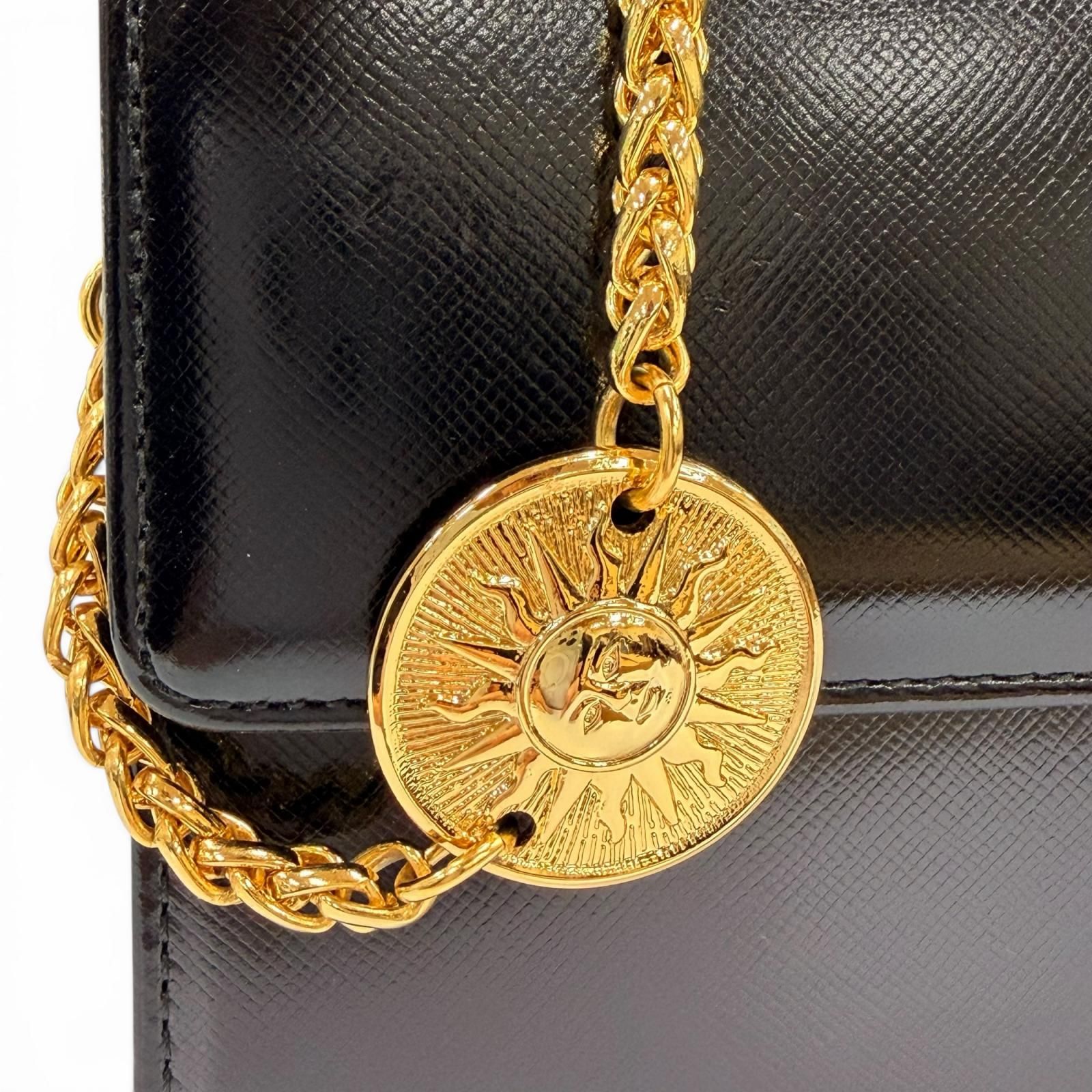 極美品◇VERSACE ヴェルサーチ ヴィンテージ サンバースト レザー