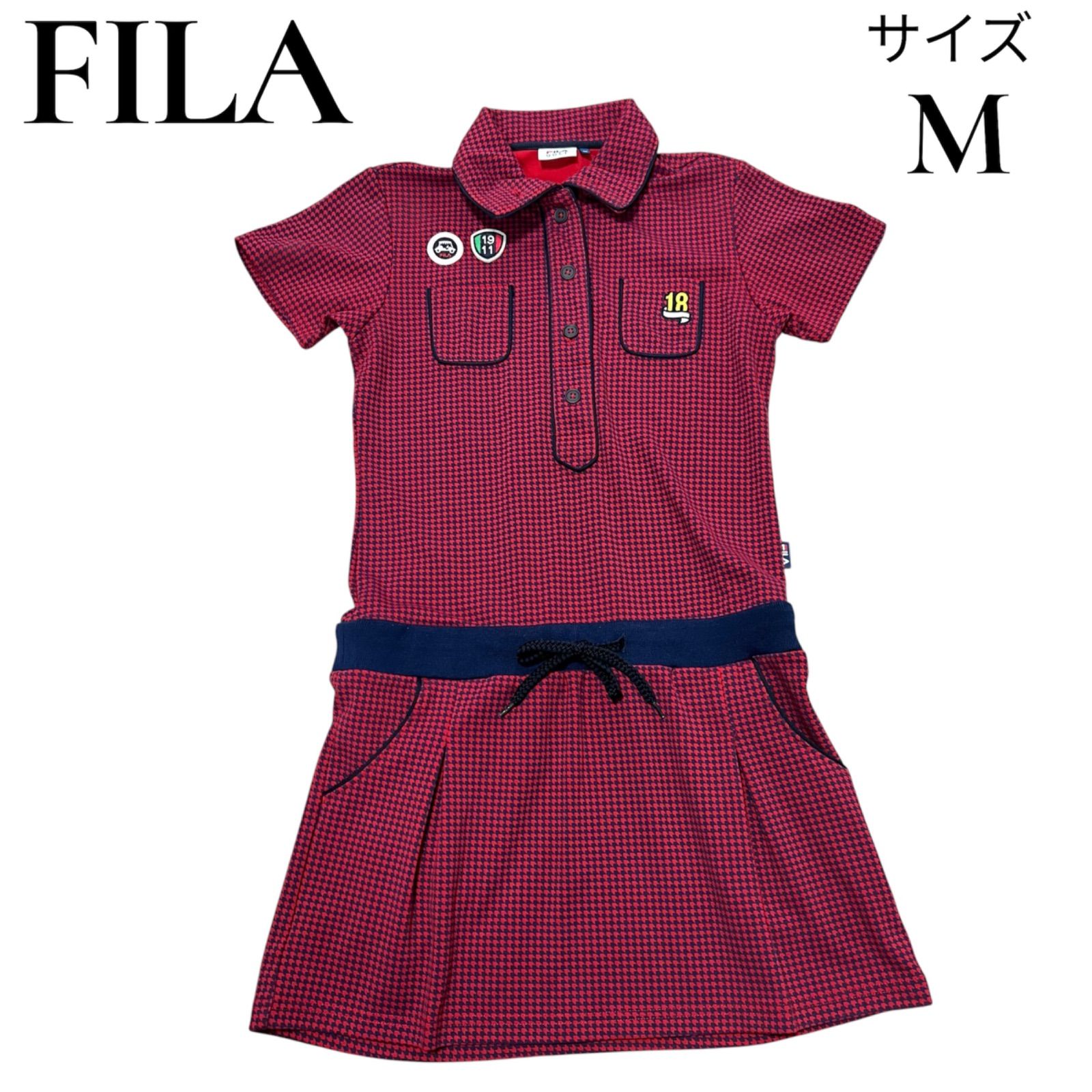 FILA GOLF ゴルフ ワンピース レディース ゴルフウェア 赤 レッド 美品