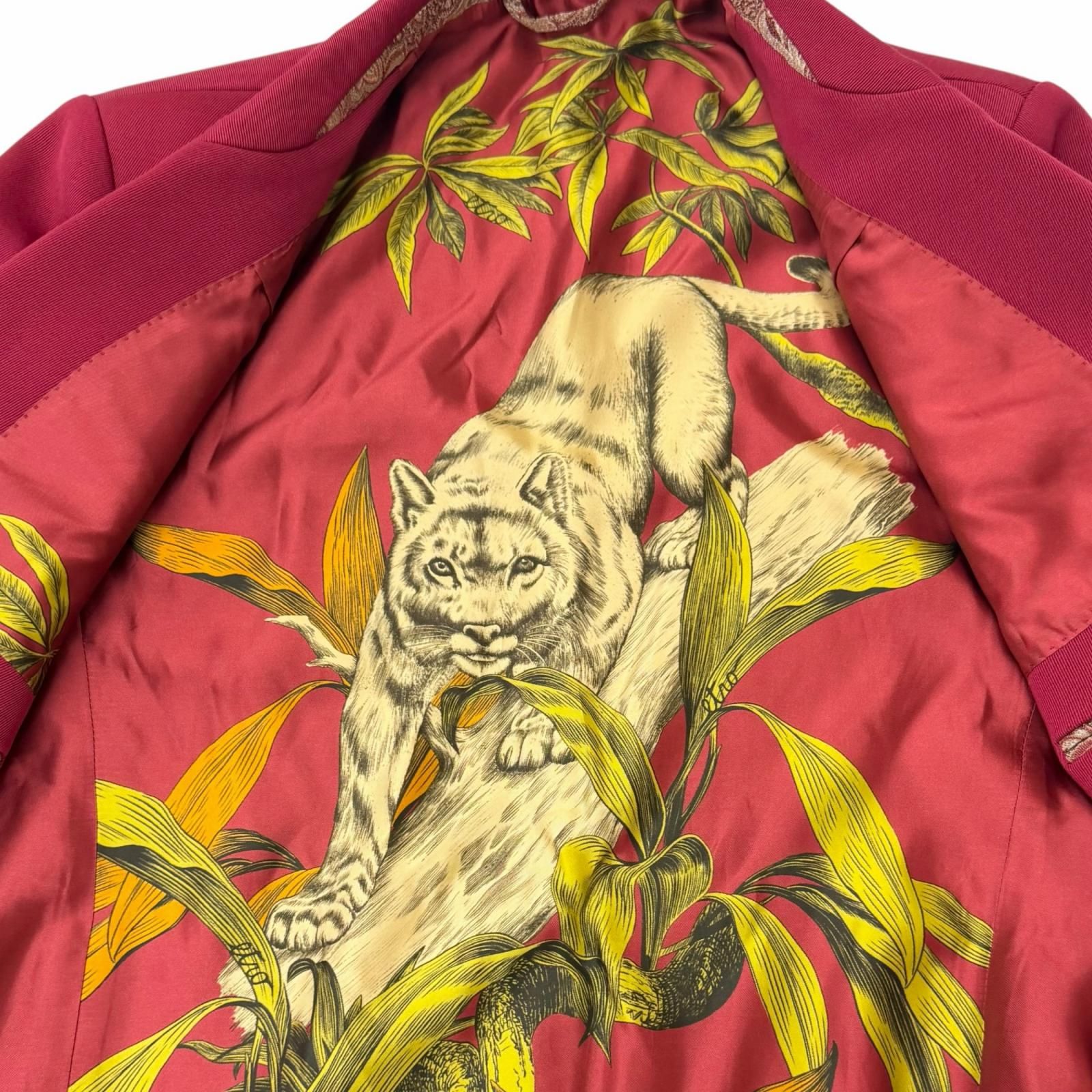 極美品□ETRO エトロ 22AW ウール100％ 裏地ジャングルプリント