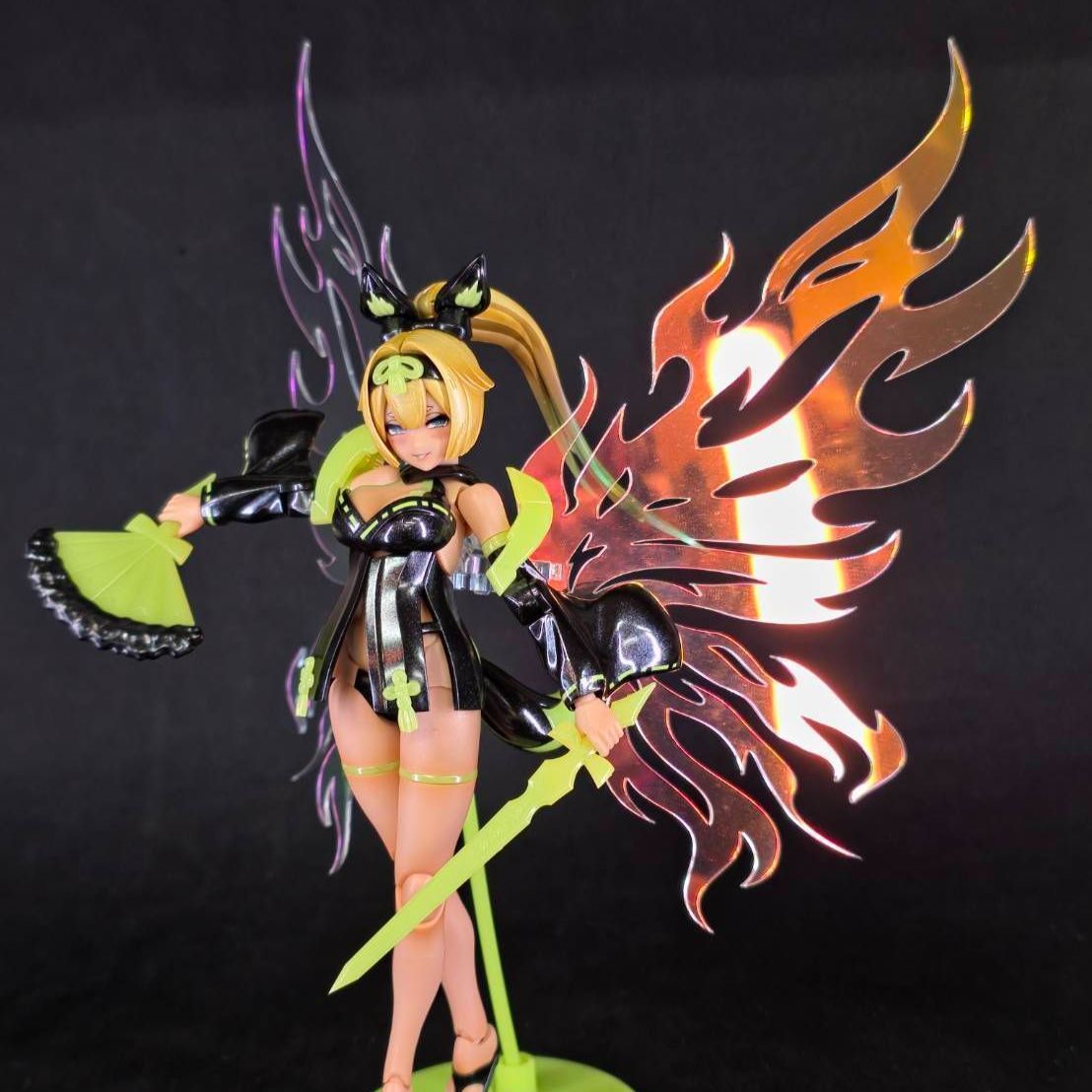 メガミデバイス 朱羅 玉藻ノ前 宴 メガミデバイス - コトブキヤ カスタム 塗装完成品 MEGAMI DEVICE ASRA TAMAMONOMAE UTAGE Custom Build & Painted Plastic Model Kit