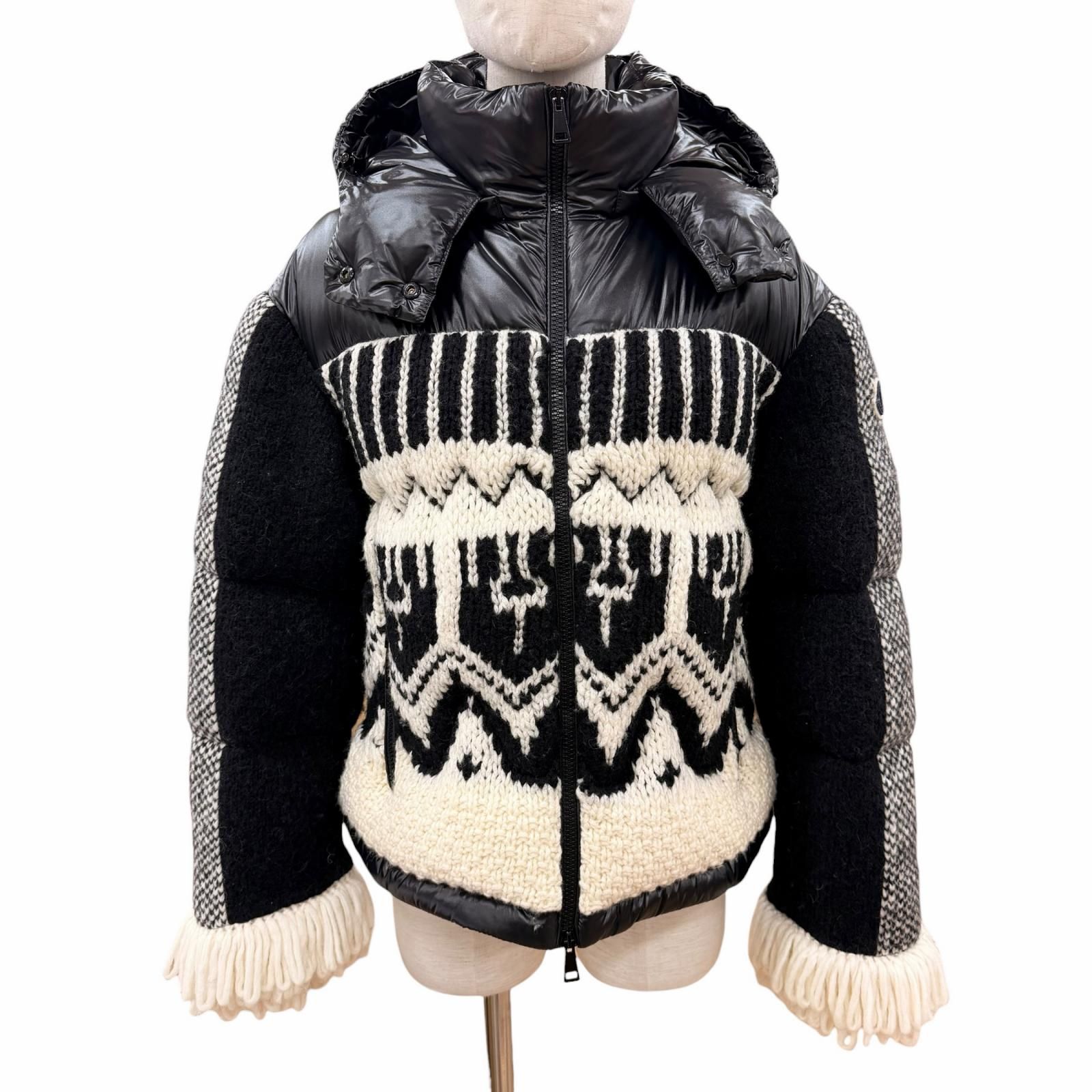 極美品◇MONCLER モンクレール 21-22AW HYOSERIS アルパカ混 ロゴ
