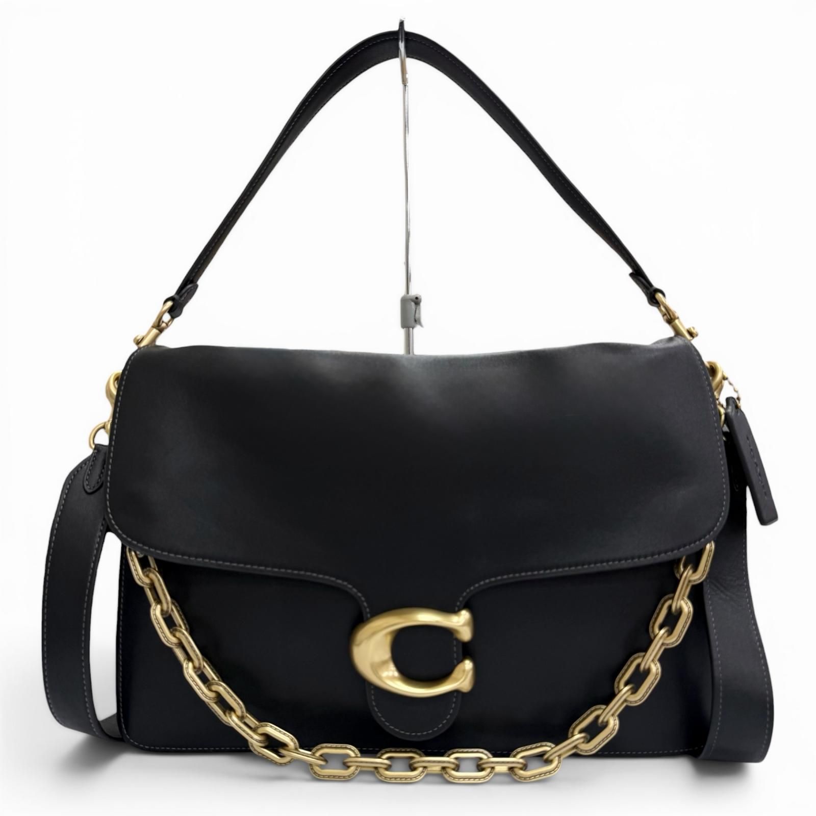 美品△COACH コーチ CY921 チェーン タビー ショルダーバッグ ソフト 