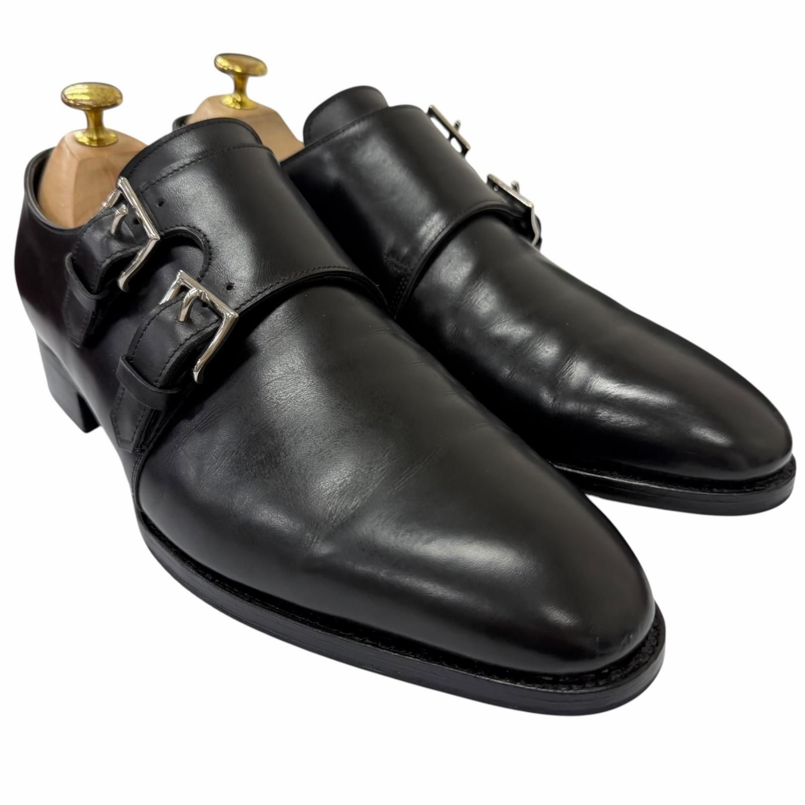 美品□John Lobb ジョンロブ NASEBY ダブルモンクストラップ レザー 