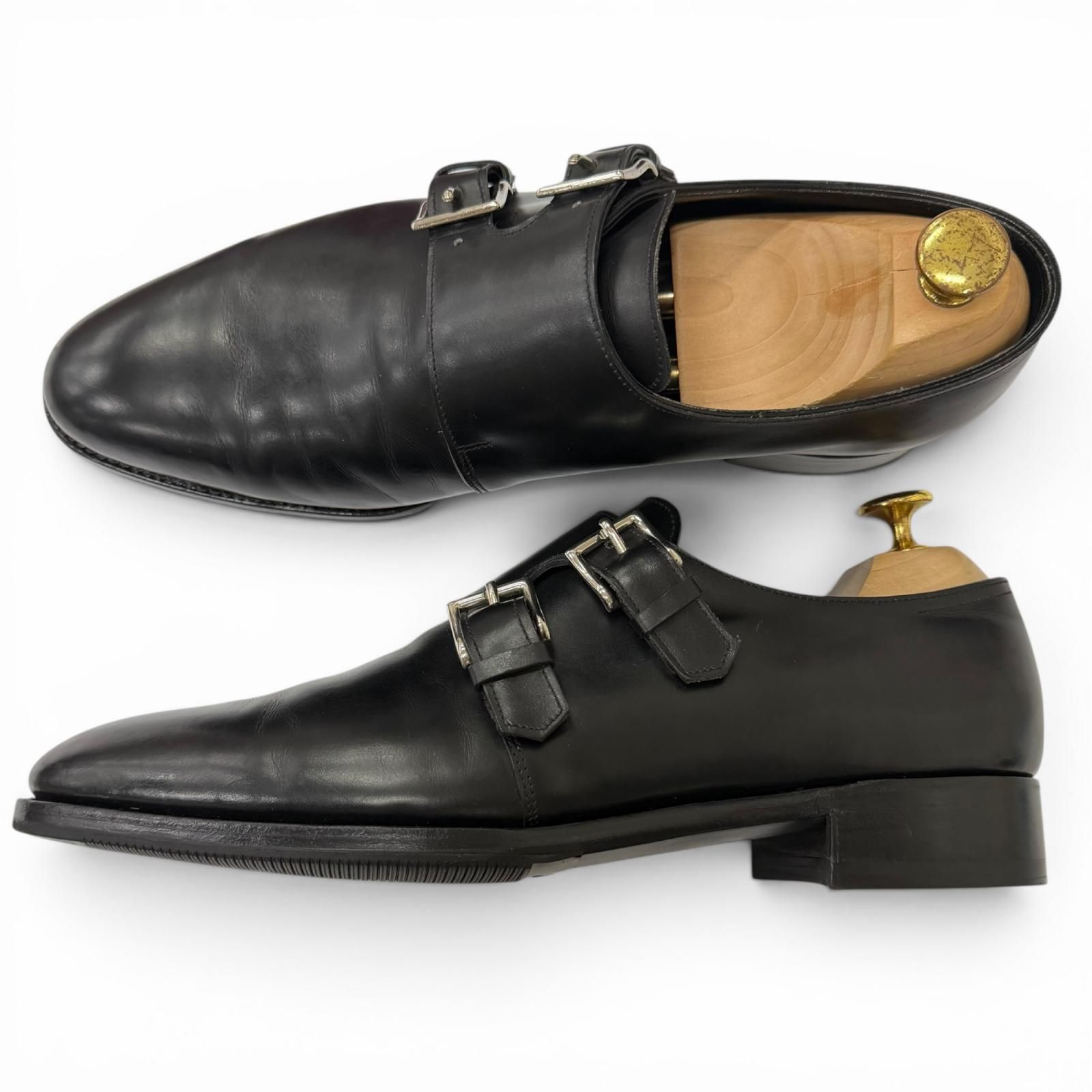 美品□John Lobb ジョンロブ NASEBY ダブルモンクストラップ レザー 