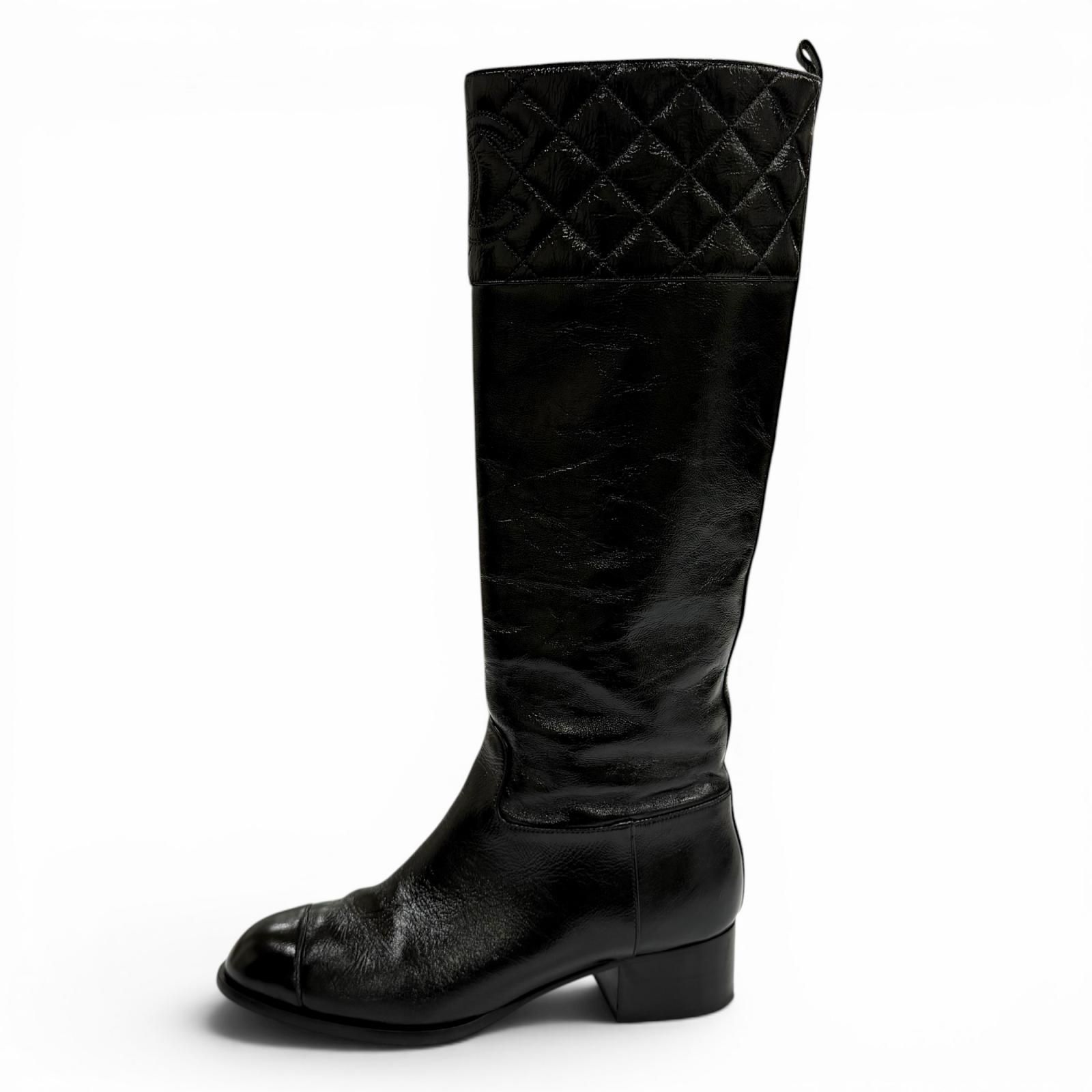 美品☆CHANEL シャネル 23B G45201 ココマーク マトラッセ チャンキー 