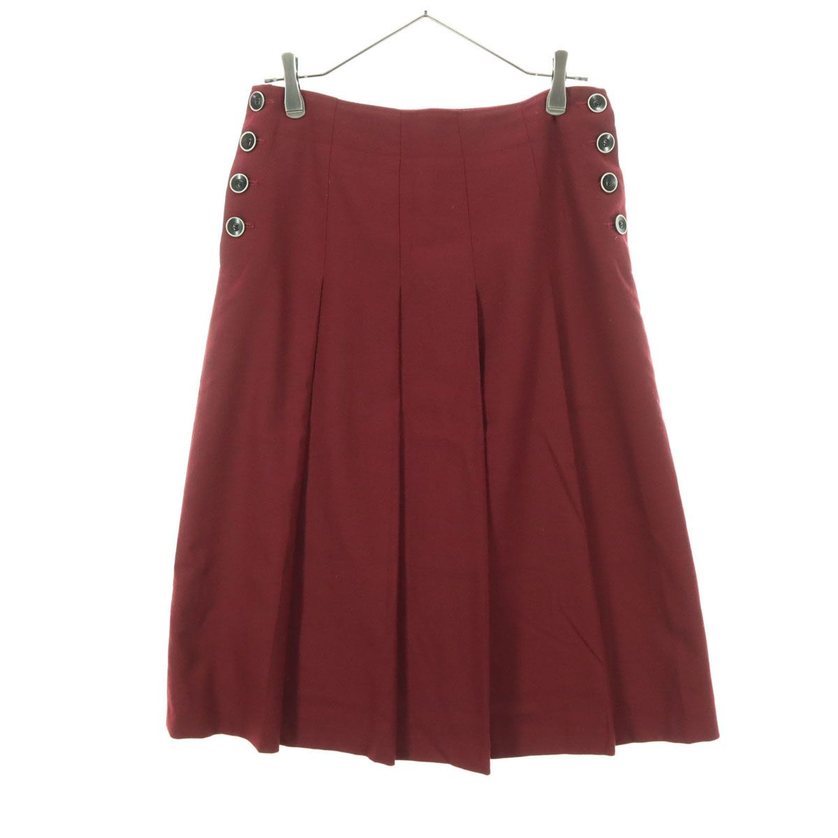 Le Minor Luminore Japanese Midi Pleated Skirt 38 Red Women's Used Clothes