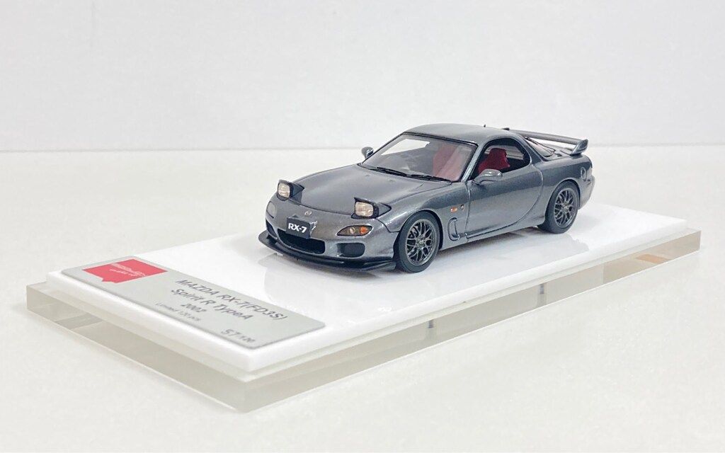Make Up 1/43 EIDOLON Mazda RX-7 FD3S Spirit R TypeA Head Lamp open ver. チタニウムグレー