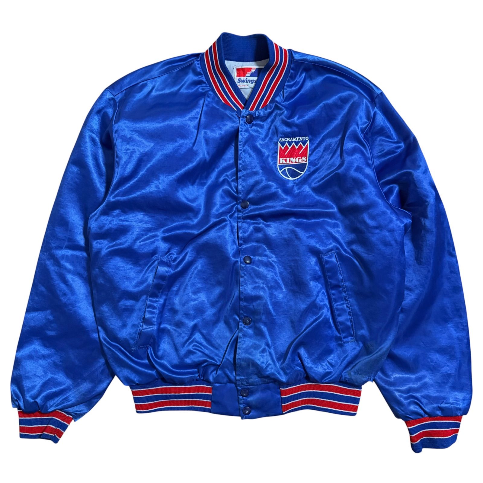 80s USA製 NBA サクラメント キングス Swingstar サテンジャケット