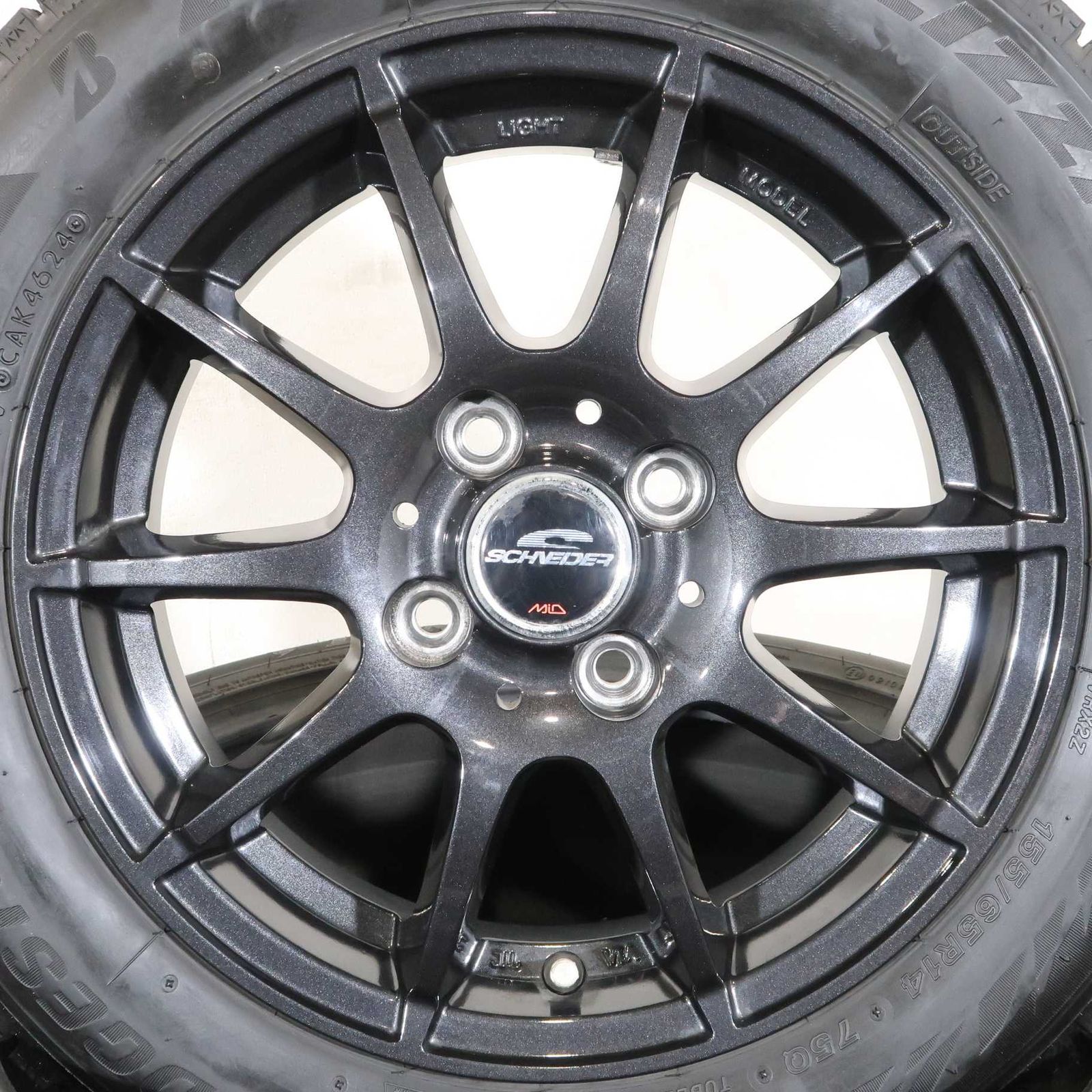 軽自動車 等に 4本 社外 14インチ スタッドレス ブリヂストン