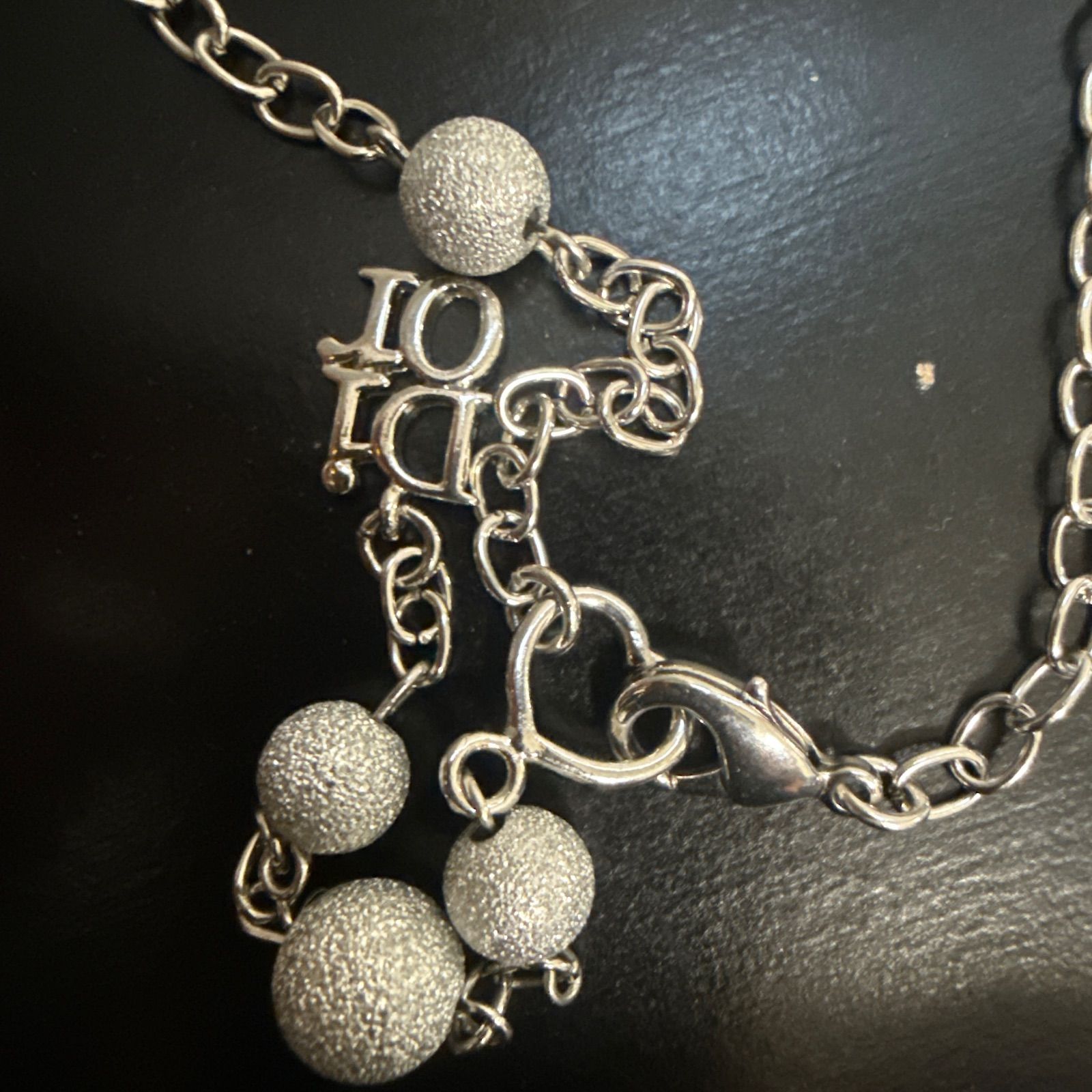Christian Dior クリスチャンディオール Diorロゴチャームネックレス 