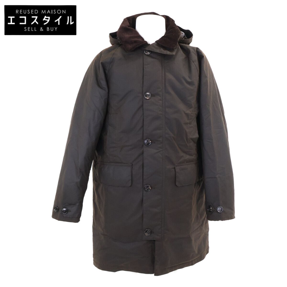 Barbour バブアー 新品同様 MWX2488BR91 25AW ボーデ―ル ワックスド トレンチコート M