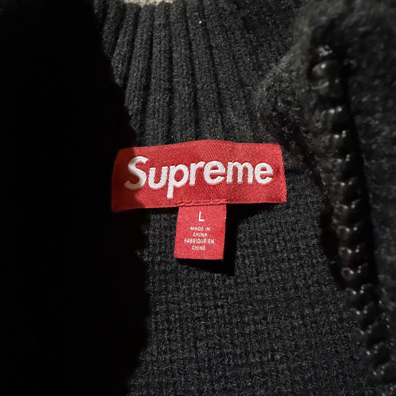 Supreme 25aw Script Stripe Half Zip Sweater ブラック L 