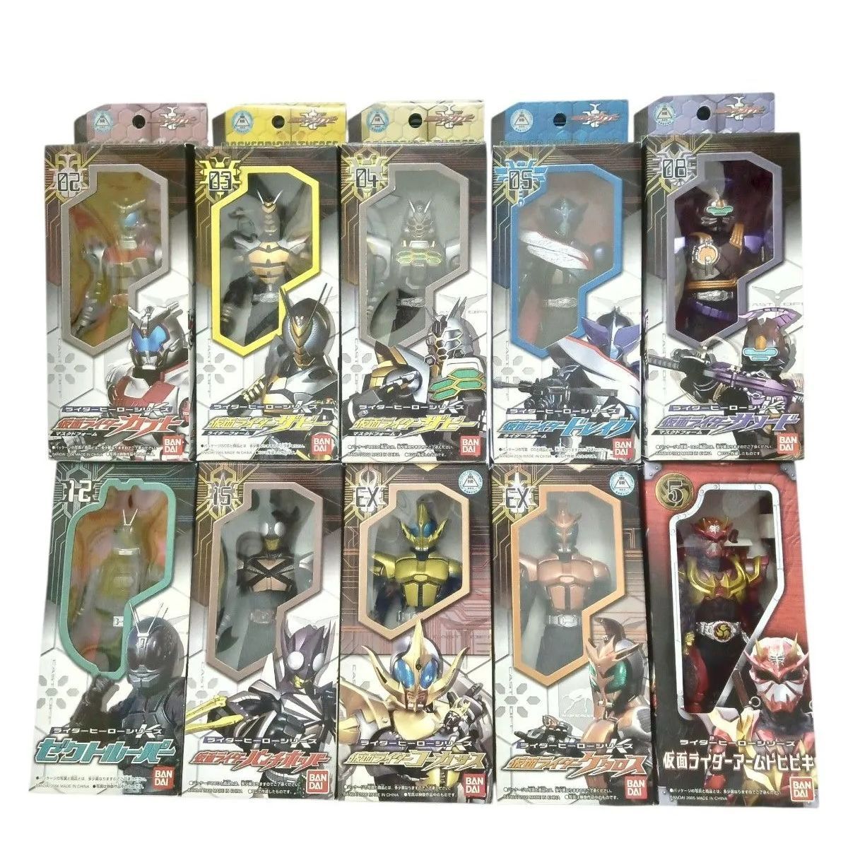MAD042 仮面ライダーカブト ソフビ（×10点セット）ライダーヒーロー