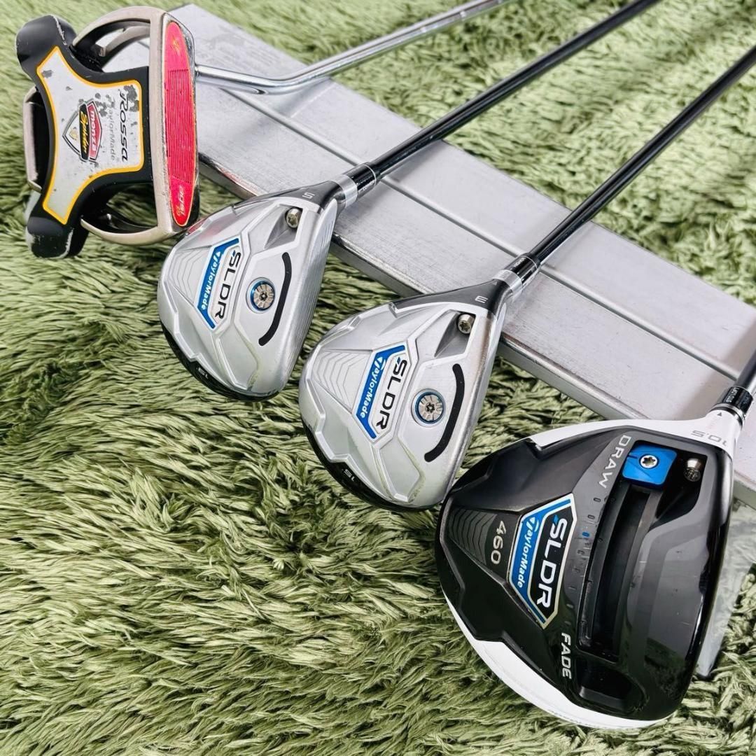 テーラーメイド オールSLDR レフティ 12本セット メンズゴルフ 初心者 中古】テーラーメイド オールSLDR レフティ フルセット キャディバック