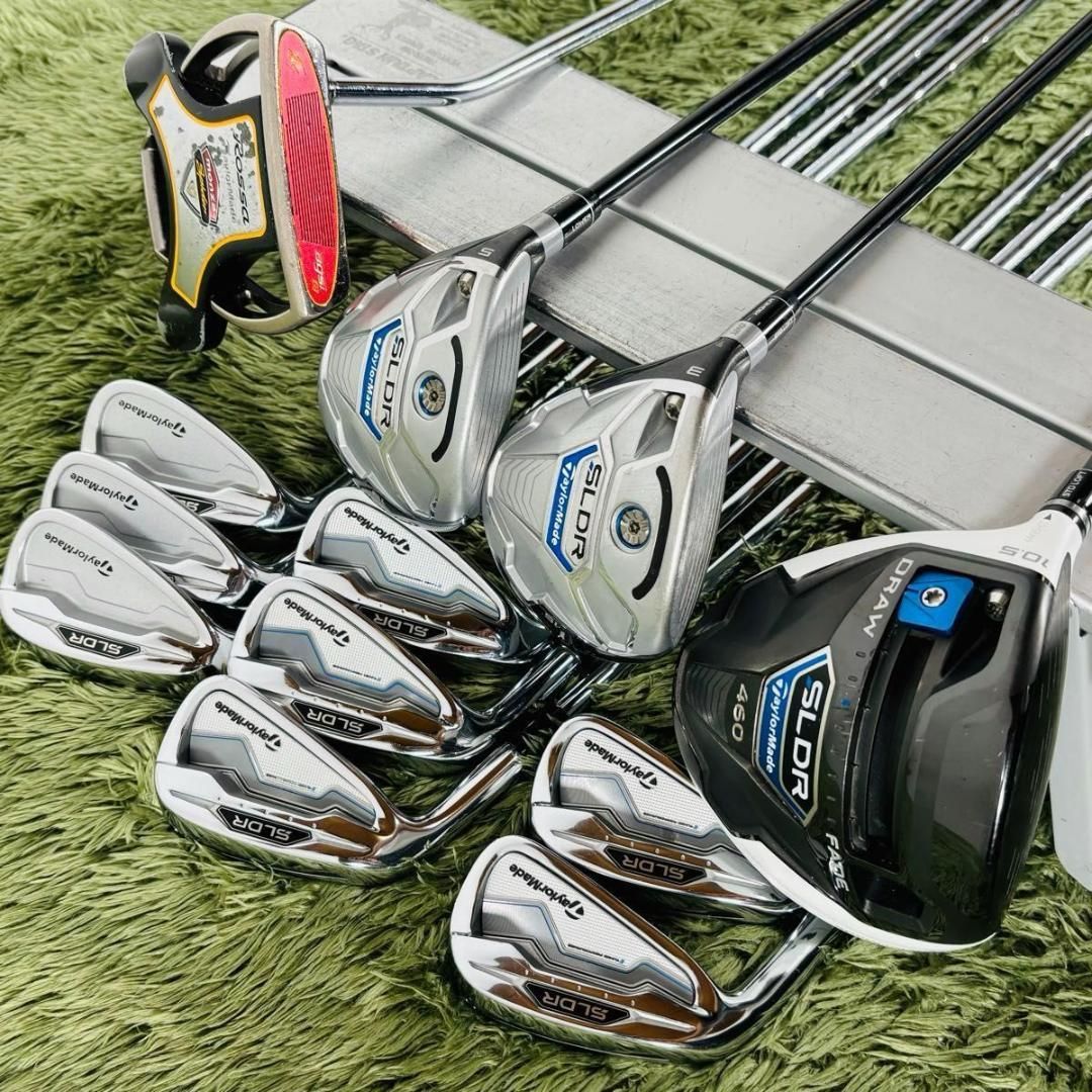 テーラーメイド オールSLDR レフティ 12本セット メンズゴルフ 初心者 中古】テーラーメイド オールSLDR レフティ フルセット キャディバック