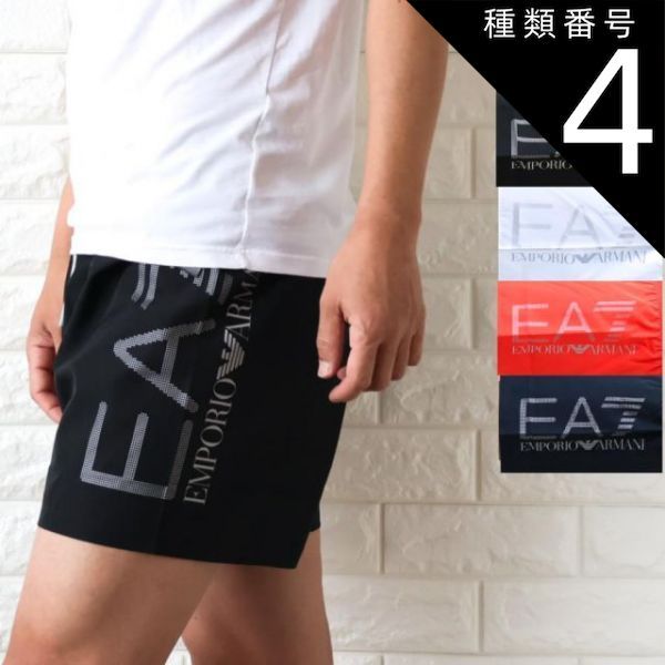 種類4:黒xゴールド/XL 【並行輸入品】サーフパンツ 水着 メンズ エンポリオ アルマーニ EMPORIO ARMANI EA7 ビーチショーツ 海パン ビックロゴ AF14497 【2026年春夏 新着】