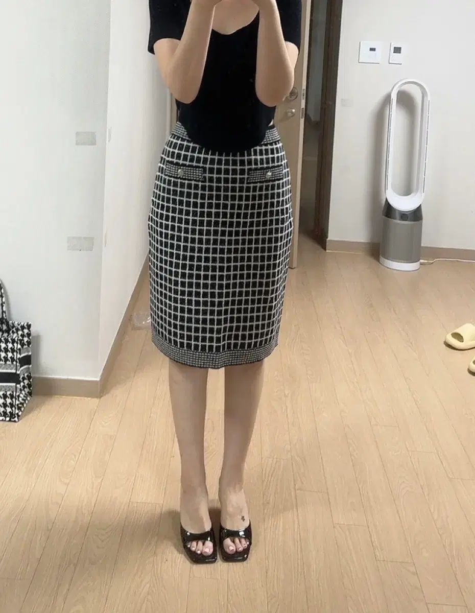 MYアイコ CHECK ニット スカート 新品 出品