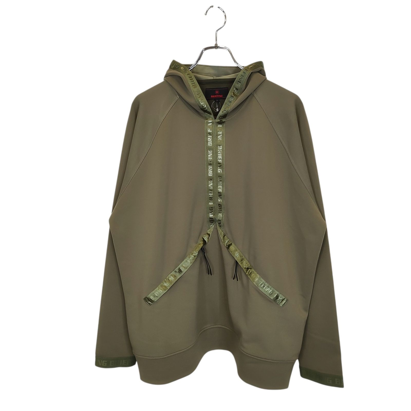 BRIEFING GOLF ブリーフィングゴルフ Pullover hoodie ダンボールニット プルオーバー フーディー BRG241M14 XL カーキ メンズ