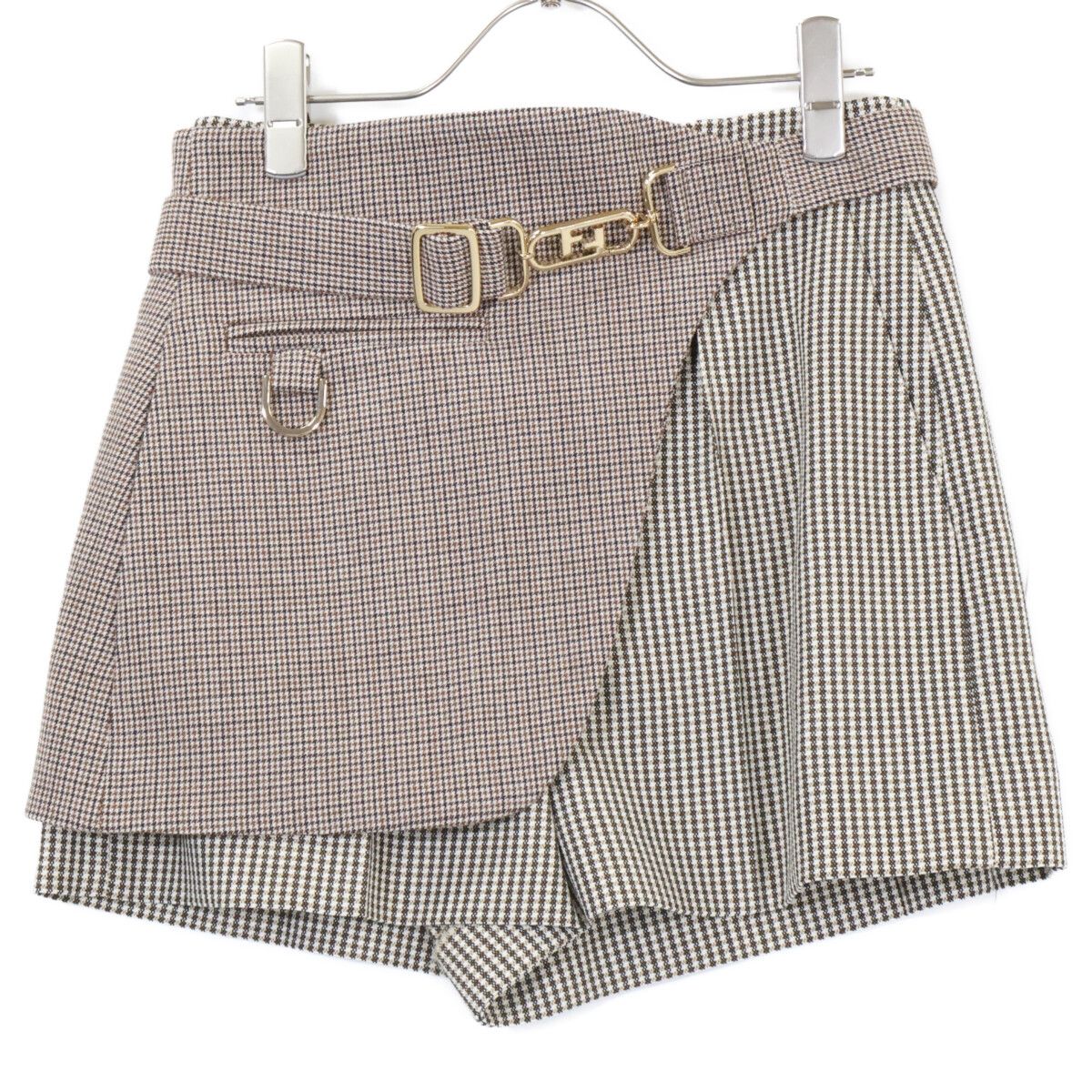 FENDI　フェンディ　【美品/国内正規】FJ7292/FR6410 AKSM ガンクラブチェック ショートジャケット/ショートパンツ セットアップ　38/38