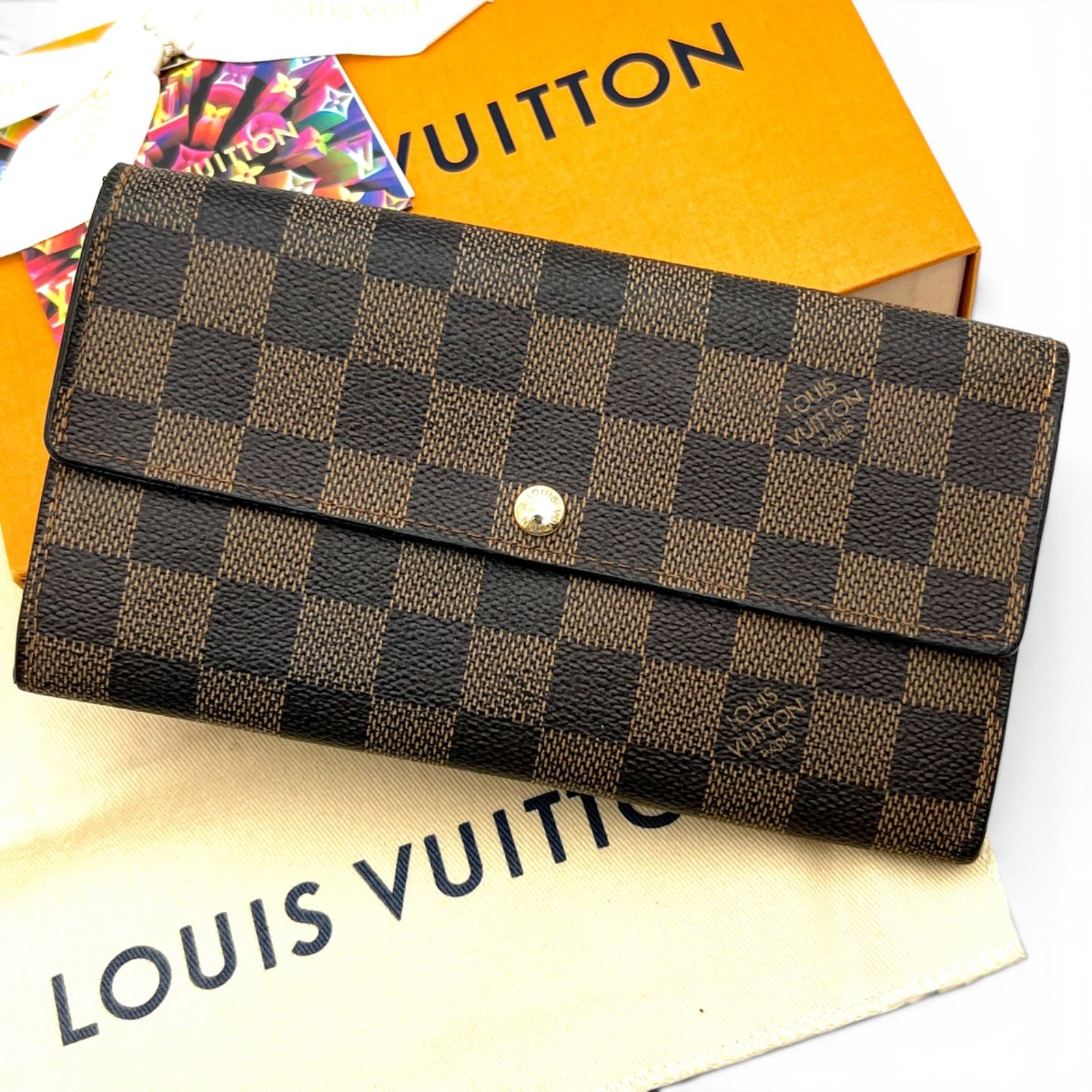 LOUIS VUITTON ルイヴィトン ダミエ ポルトフォイユ サラ 長財布 