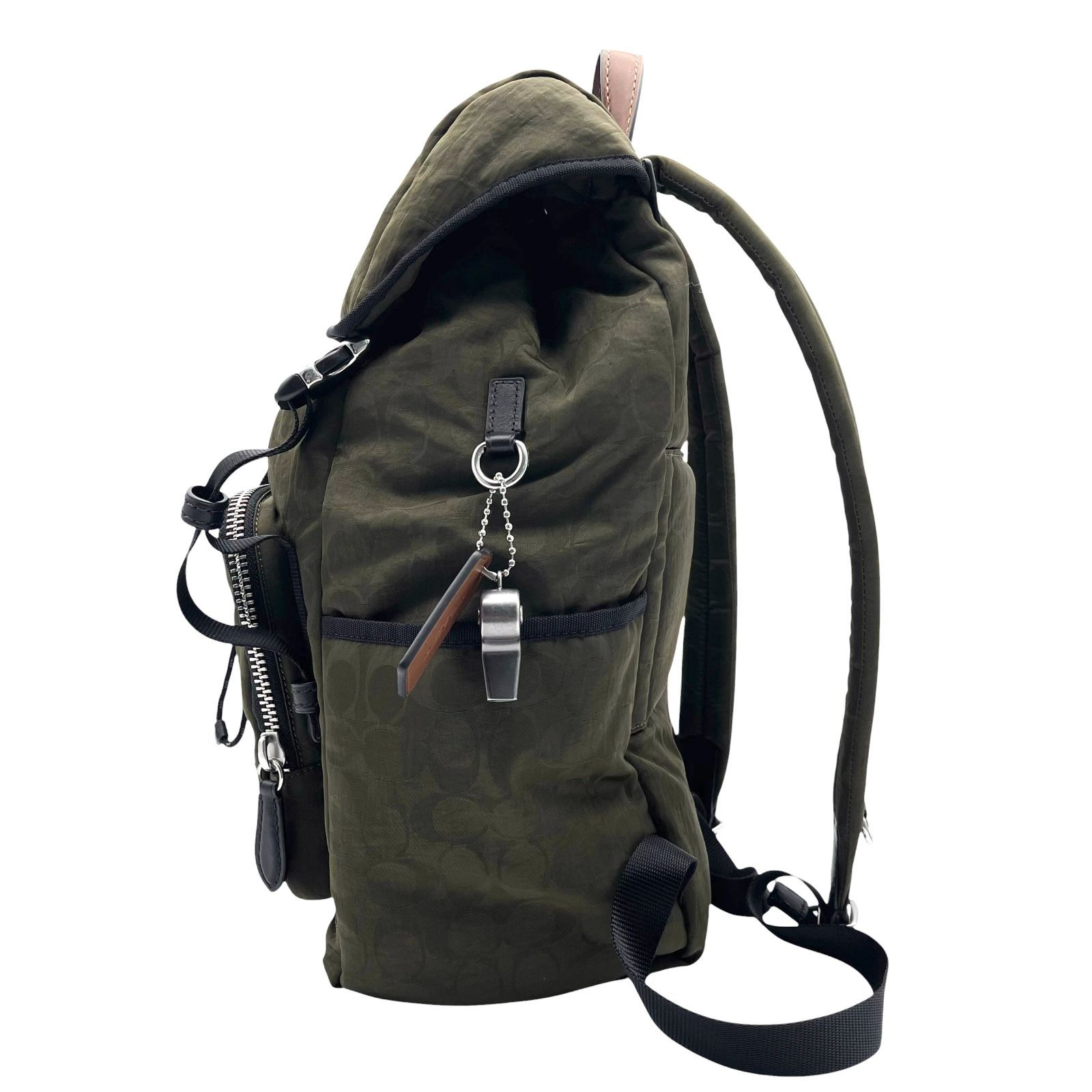 美品 COACH コーチ ローガンバックパック CDU99 シグネチャーナイロン 