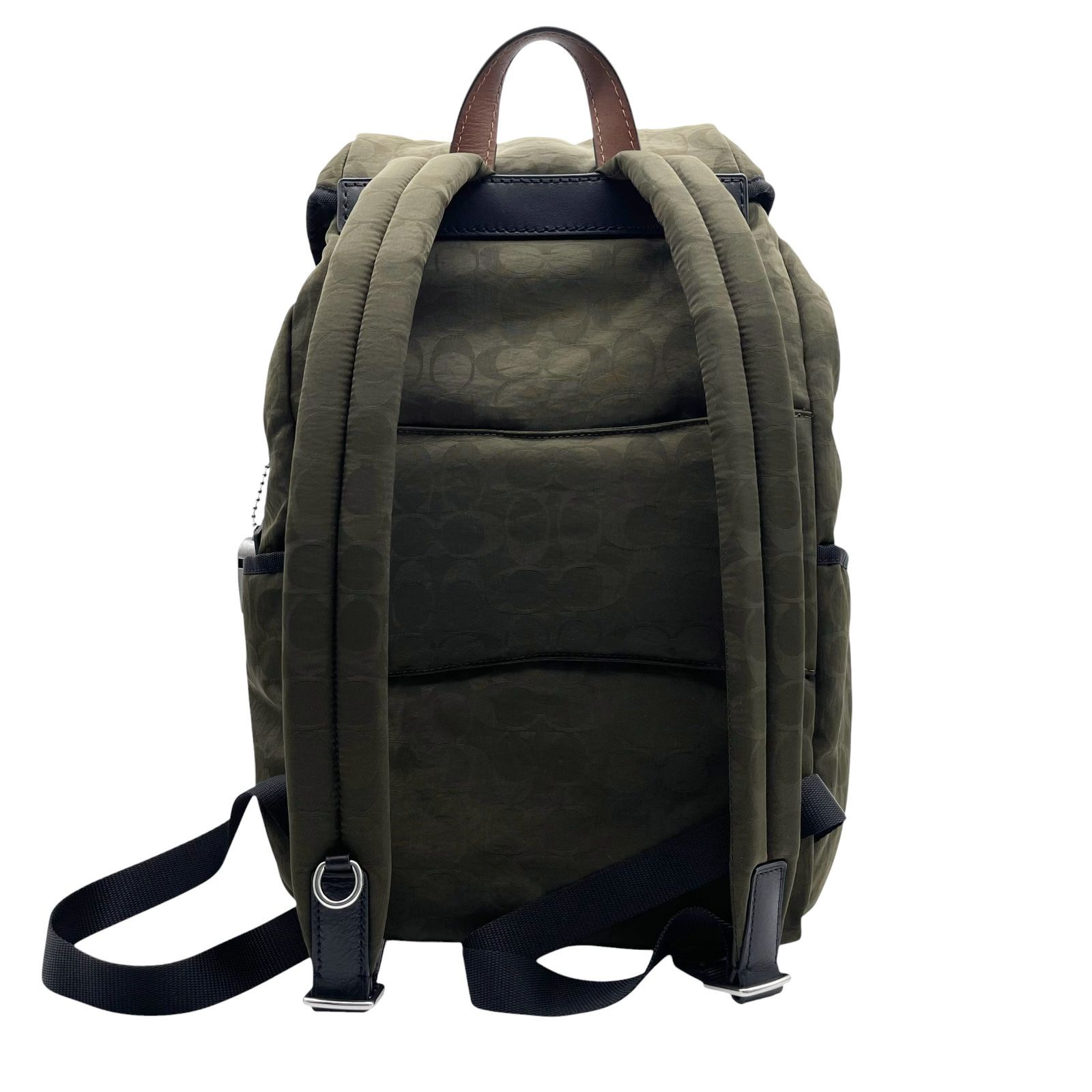 美品 COACH コーチ ローガンバックパック CDU99 シグネチャーナイロン 