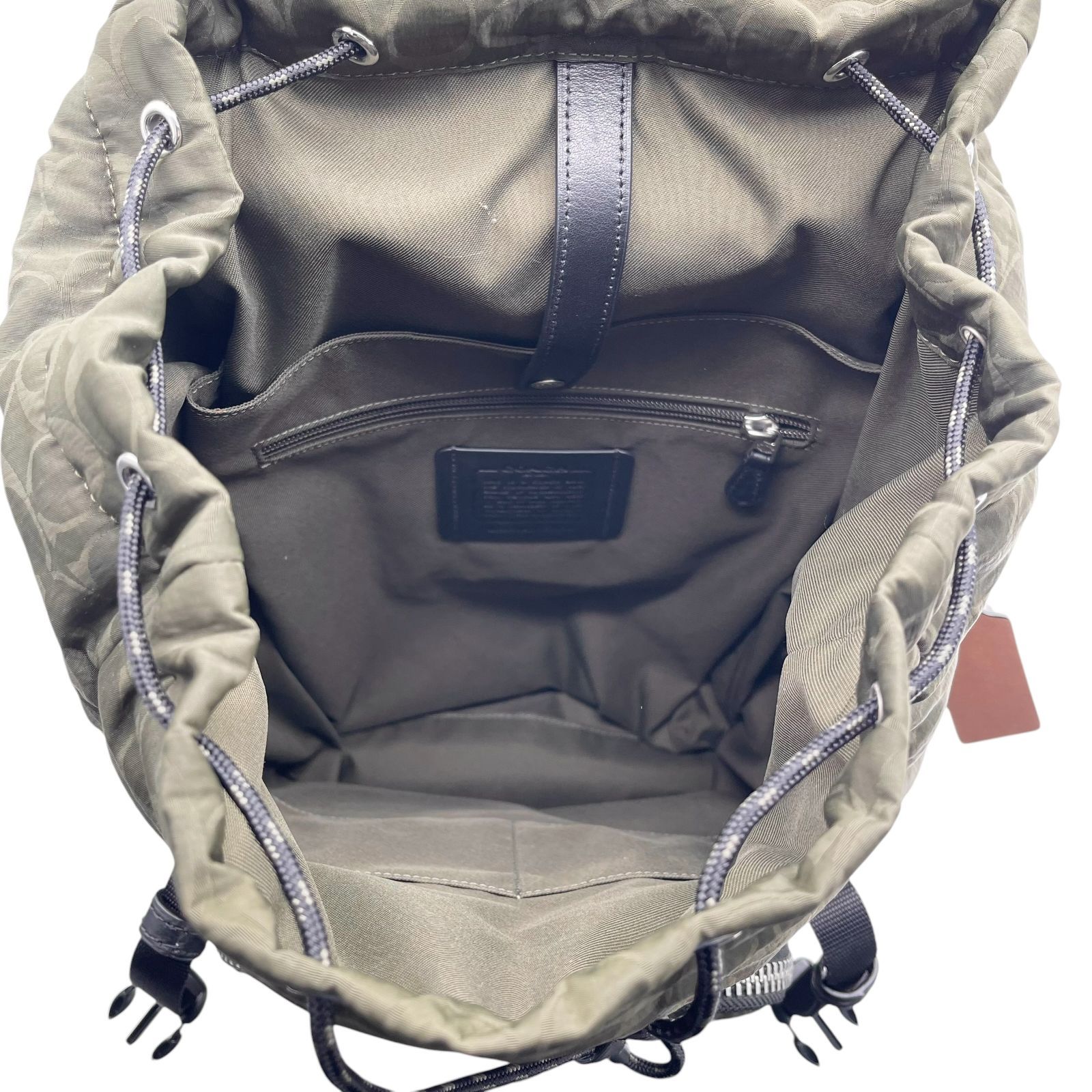 美品 COACH コーチ ローガンバックパック CDU99 シグネチャーナイロン 