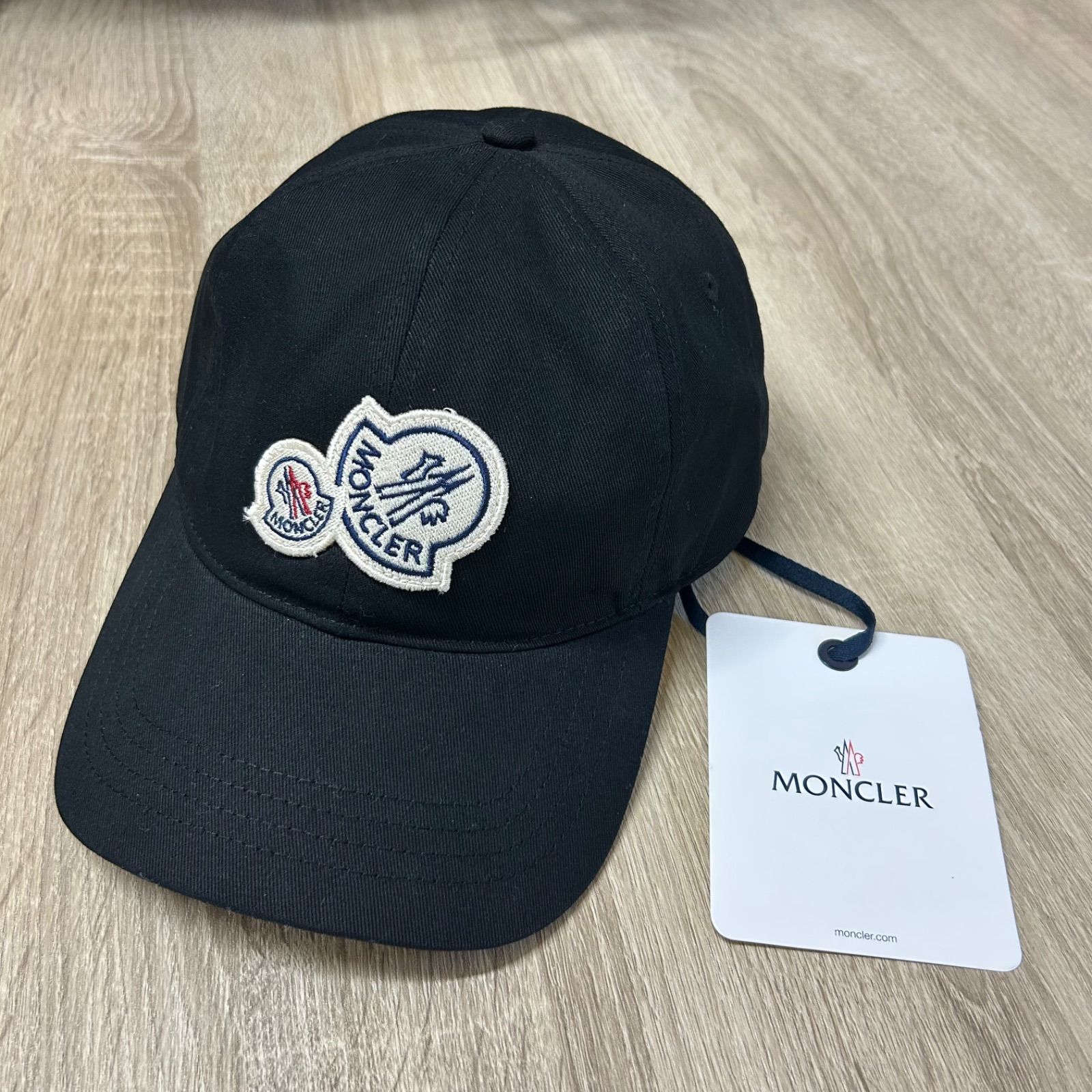 極美品】 MONCLER モンクレール ダブルワッペンベースボールキャップ 