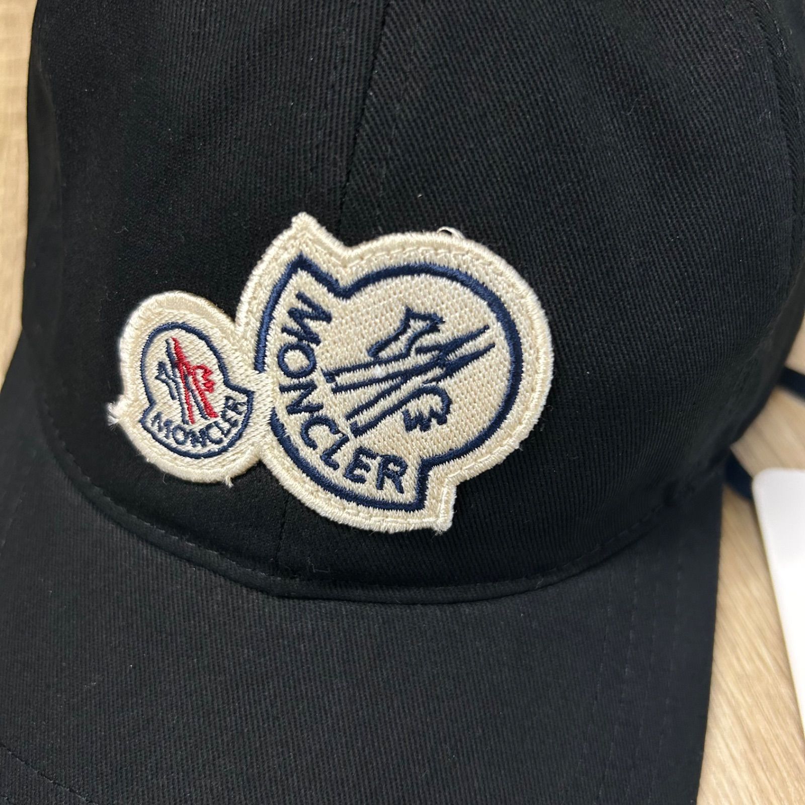 極美品】 MONCLER モンクレール ダブルワッペンベースボールキャップ 