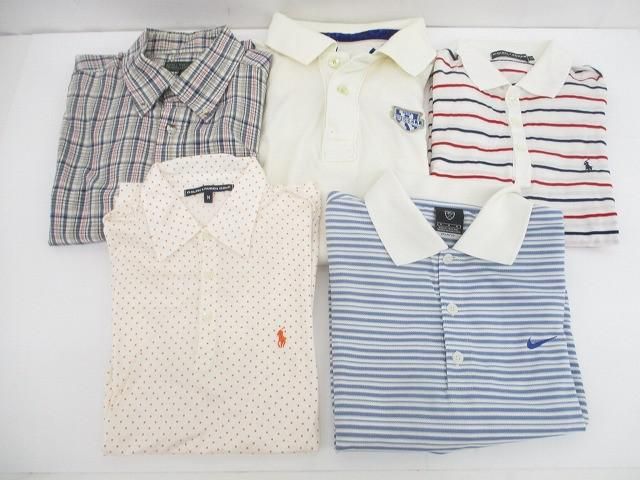 ナイキ ラルフローレン 他 ゴルフ ポロシャツ カッターシャツ 5点 M L メンズ 中古