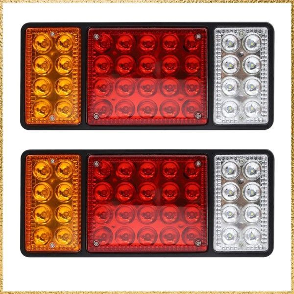 ☆彡送料無料でお届け☆彡 Ygmylandbb LED トラック テールランプ 24V トレーラー テールランプ 36LEDテールライト ブレーキ スモール ウインカー バックランプ リアコンビネーションランプ 2個