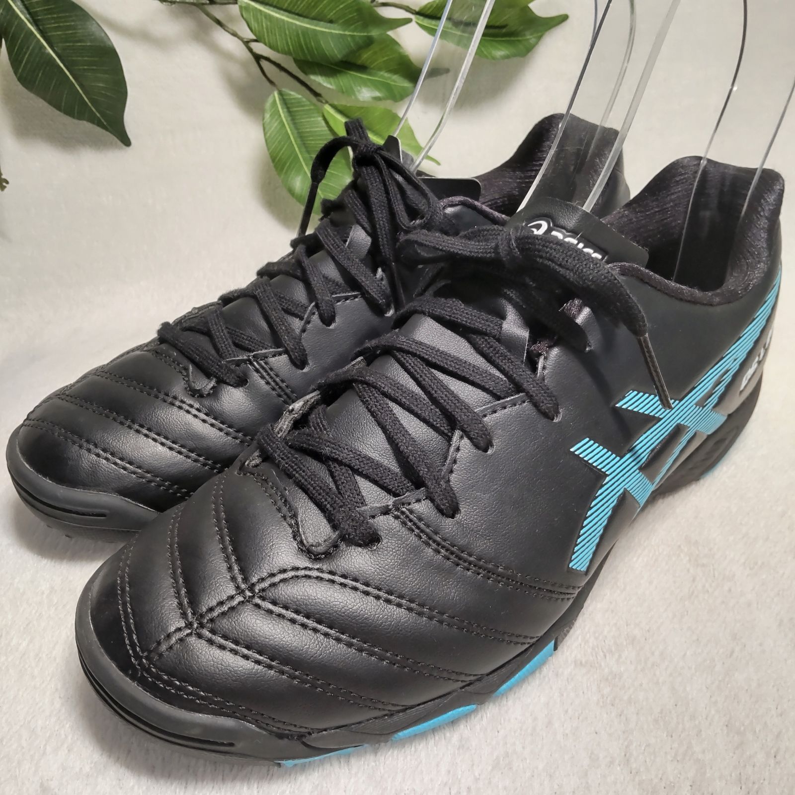 【良品】ASICS/アシックス/DS LIGHT/ディーエスライト/サッカーシューズ/ブラック/黒/ブルー/青/25.5cm