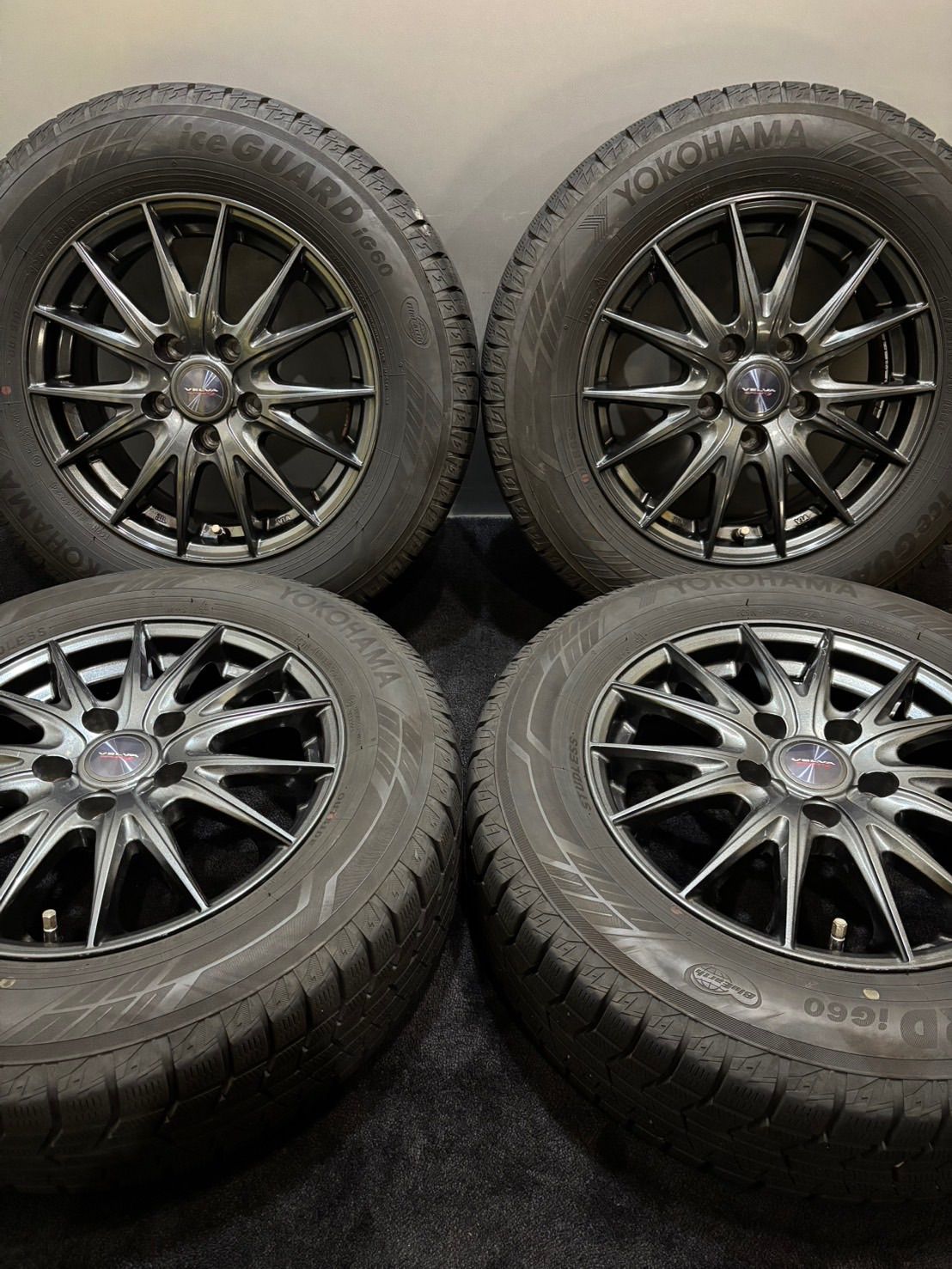 ☆195/65R15 YOKOHAMA/ice GUARD iG60 24年製 VELVA 15インチ 6J +43