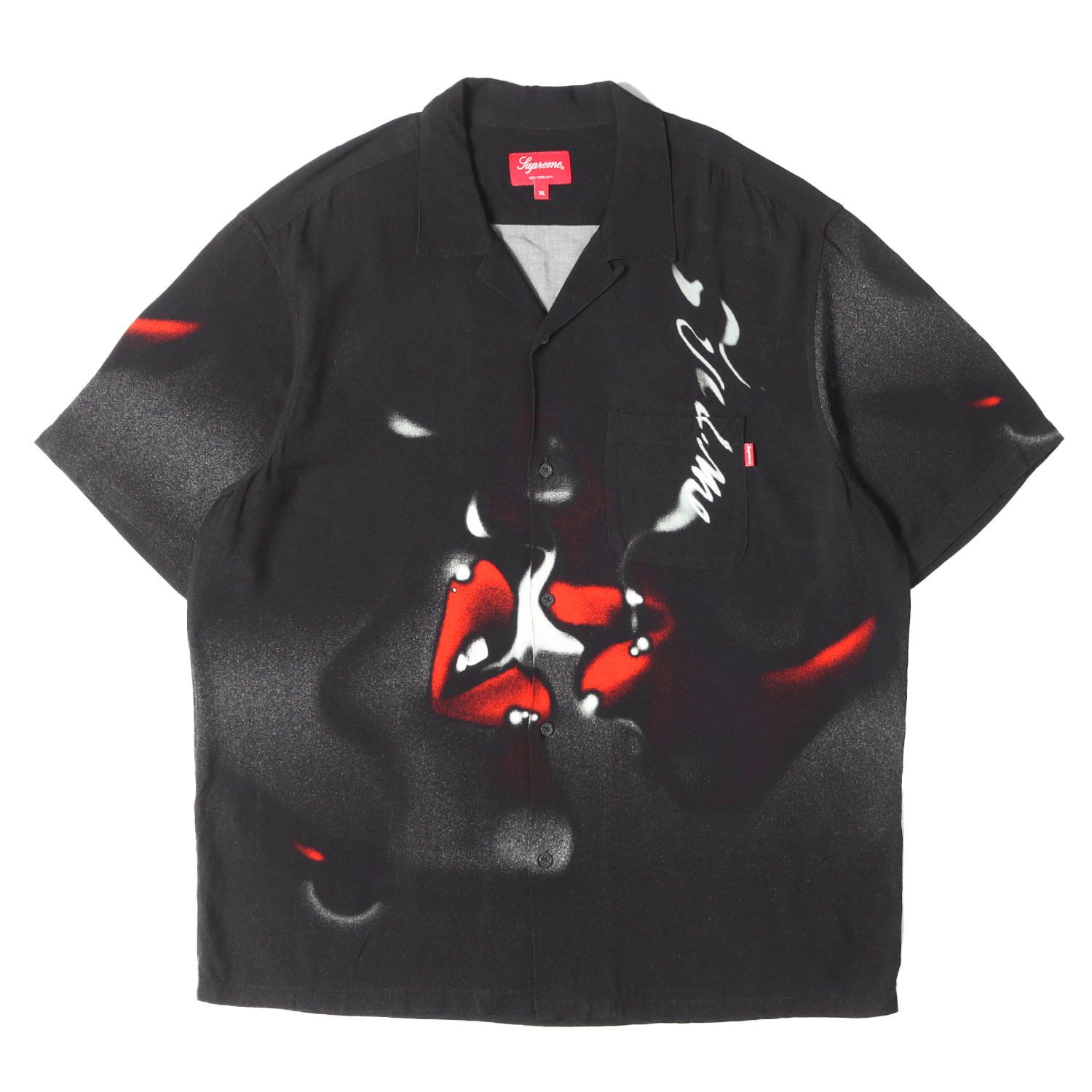 supreme XLサイズ　20aw レーヨン　半袖　オープンカラー　シャツ Supreme シュプリーム シャツ ブラック 黒 サイズ:XL | 20AW フェイス