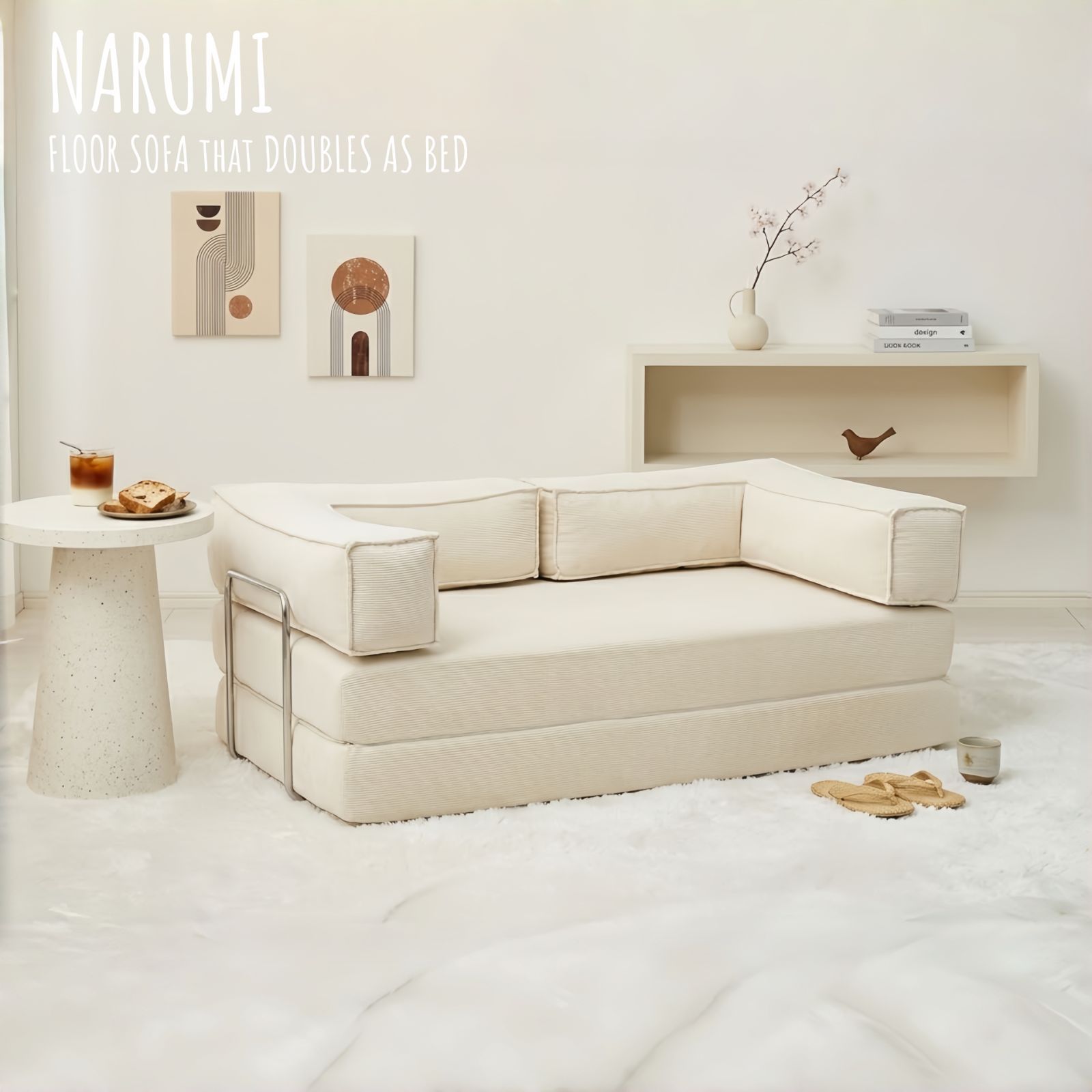 【1000円OFFクーポン対象】ソファベッド 圧縮ソファ【幅150CM·完成品】 2WAY ソファー ローソファ フロアソファ 2人掛け 3人掛け 北欧 韓国インテリア コーデュロイ 高反発 コンパクト おしゃれ リビングソファ ごろ寝ソファ 一人暮らし