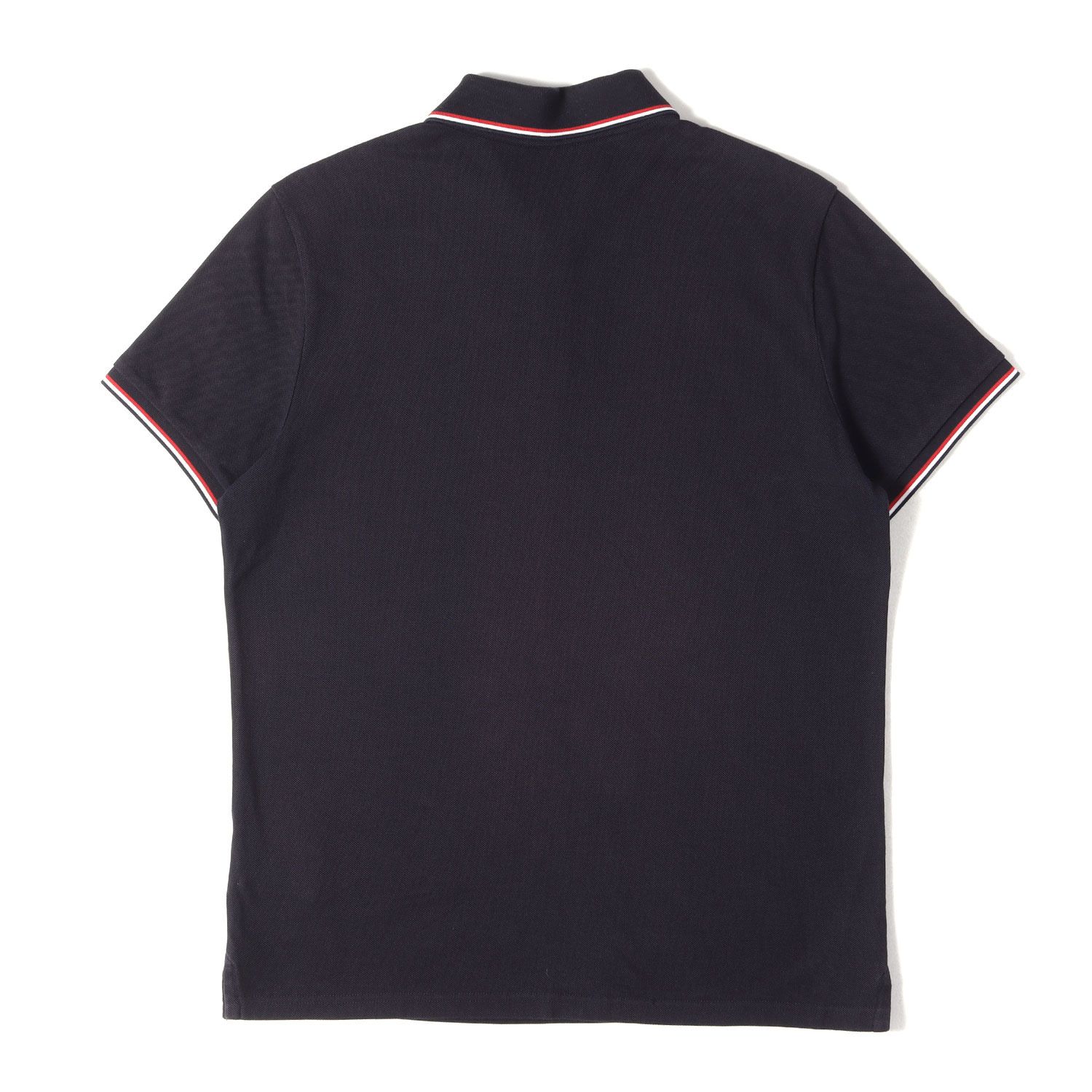 ポロシャツ モンクレール 黒ワッペン メンズ MONCLER モンクレール