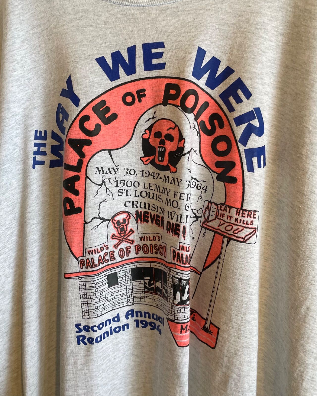 90s Wild's Palace of Poison 1994 リユニオン記念Tシャツ（Fruit of the Loom BEST・XXL・USA製） 写真2