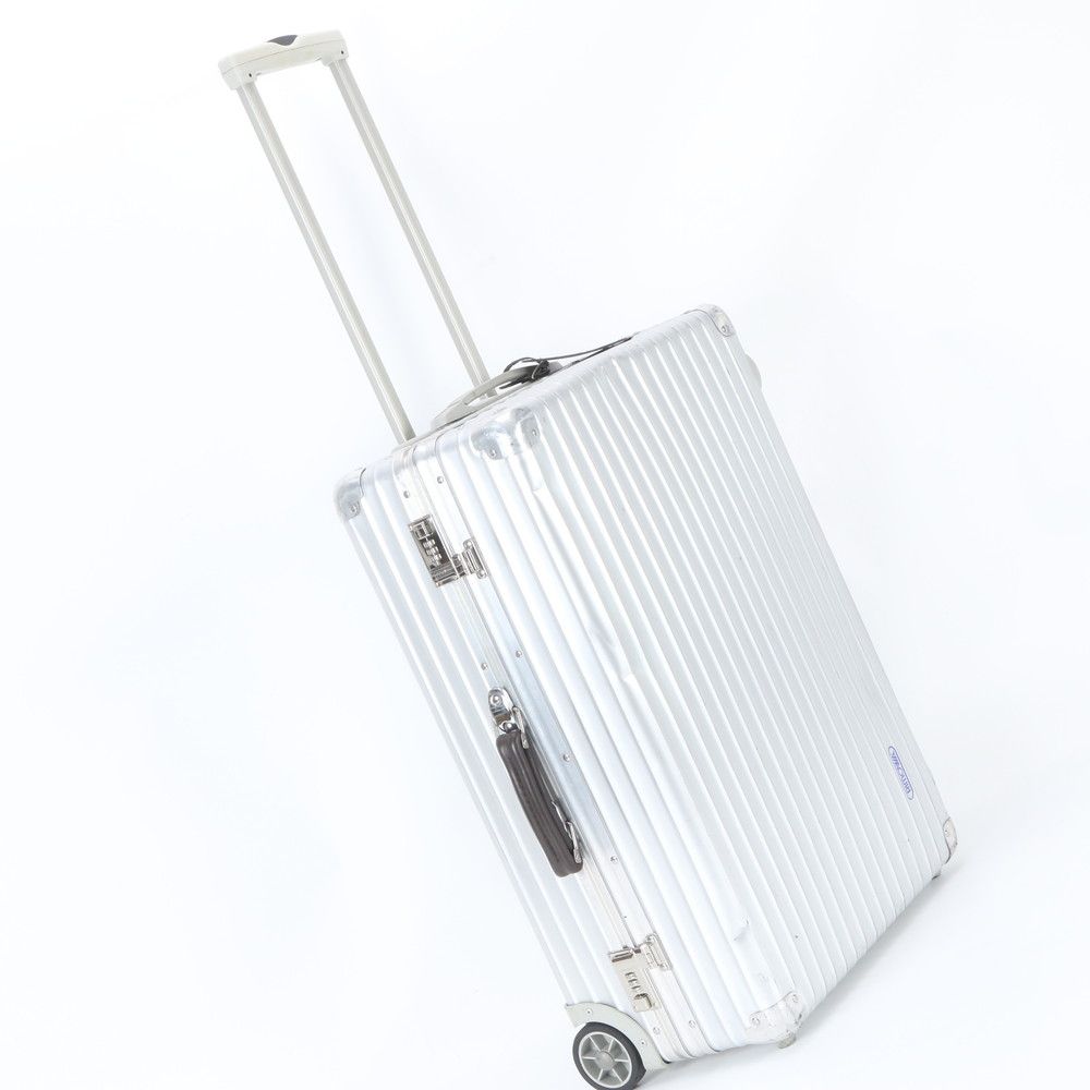 美品 リモワ レザー スーツケース キャリーケース バッグ 出張 旅行 トランク ビジネス シルバー メンズ WNE EA10-9【中古】