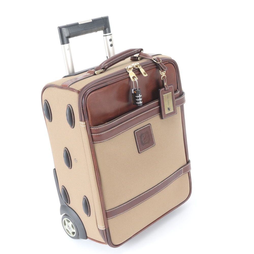 美品 ハンティングワールド レザー スーツケース キャリー バッグ 出張 旅行 トランク ブラウン 茶色 メンズ RNE EA10-8【中古】