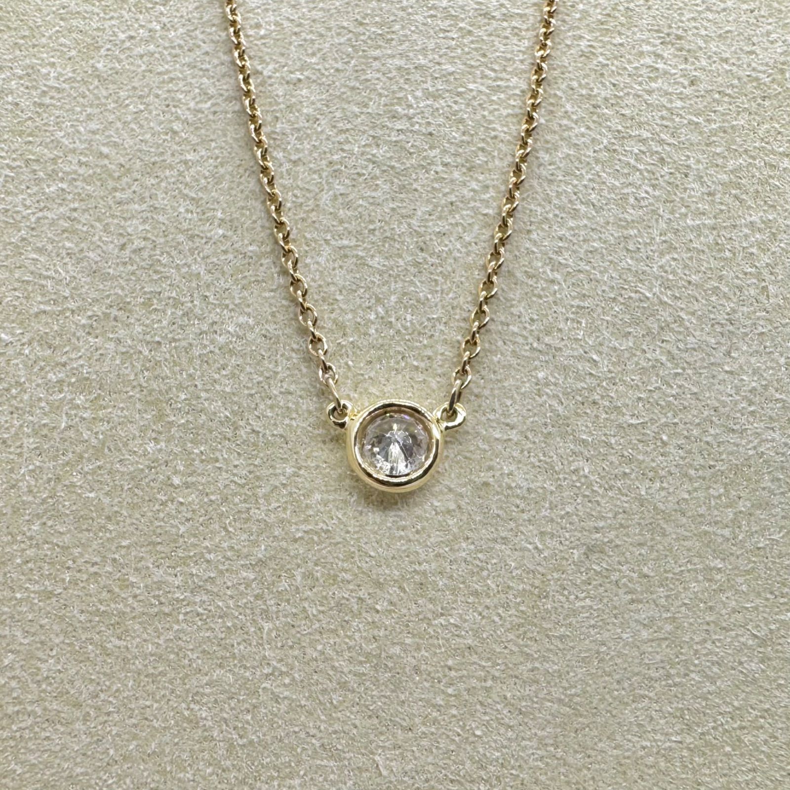 Tiffany &Co. k18YG バイザヤード ダイヤモンド ネックレス エルサ 