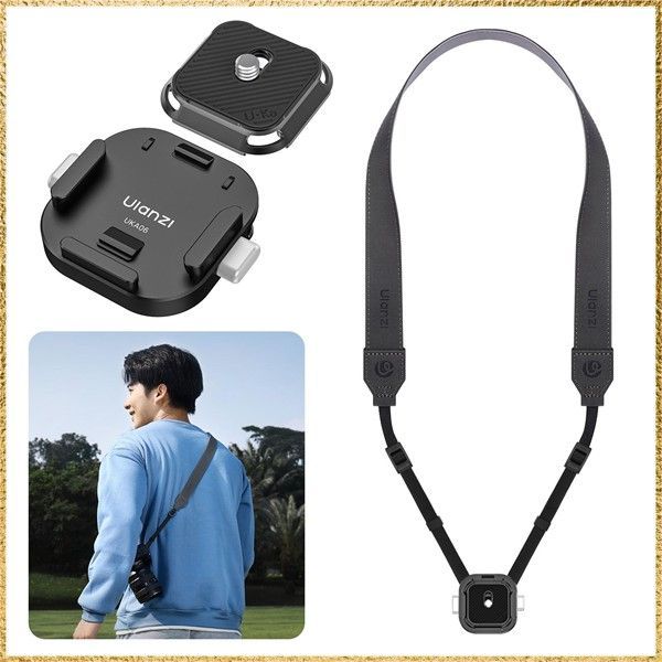 ☆彡送料無料でお届け☆彡 Ulanzi Uka用 クイックリリースショルダーストラップキット カメラストラップ F38プレートに対応 クイックシュー クイックリリースプレート 長さ調節可能 緩み防止 ミラーレスカメラ/デジタルカメラ/小型一眼レフカメラ/ストラ