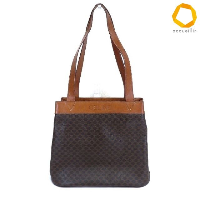 ab セリーヌ CELINE ショルダーバッグ 茶系 マカダム柄 オールド