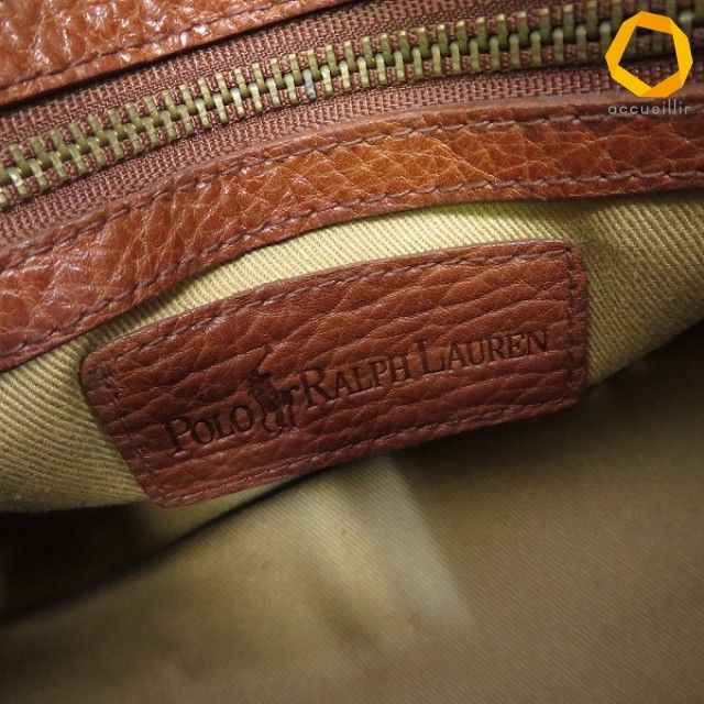 ab ポロラルフローレン POLO RALPH LAUREN ハンドバッグ 茶 ミニ