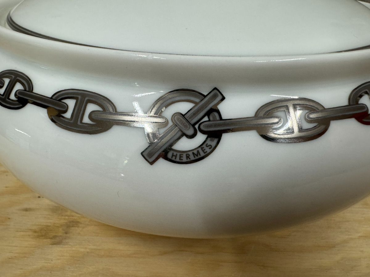 A-05004 HERMES エルメス シェーヌダンクル スープチューリン 蓋付きスープボウル A-05004 HERMES エルメス シェーヌダンクル スープチューリン 蓋付きスープボウル