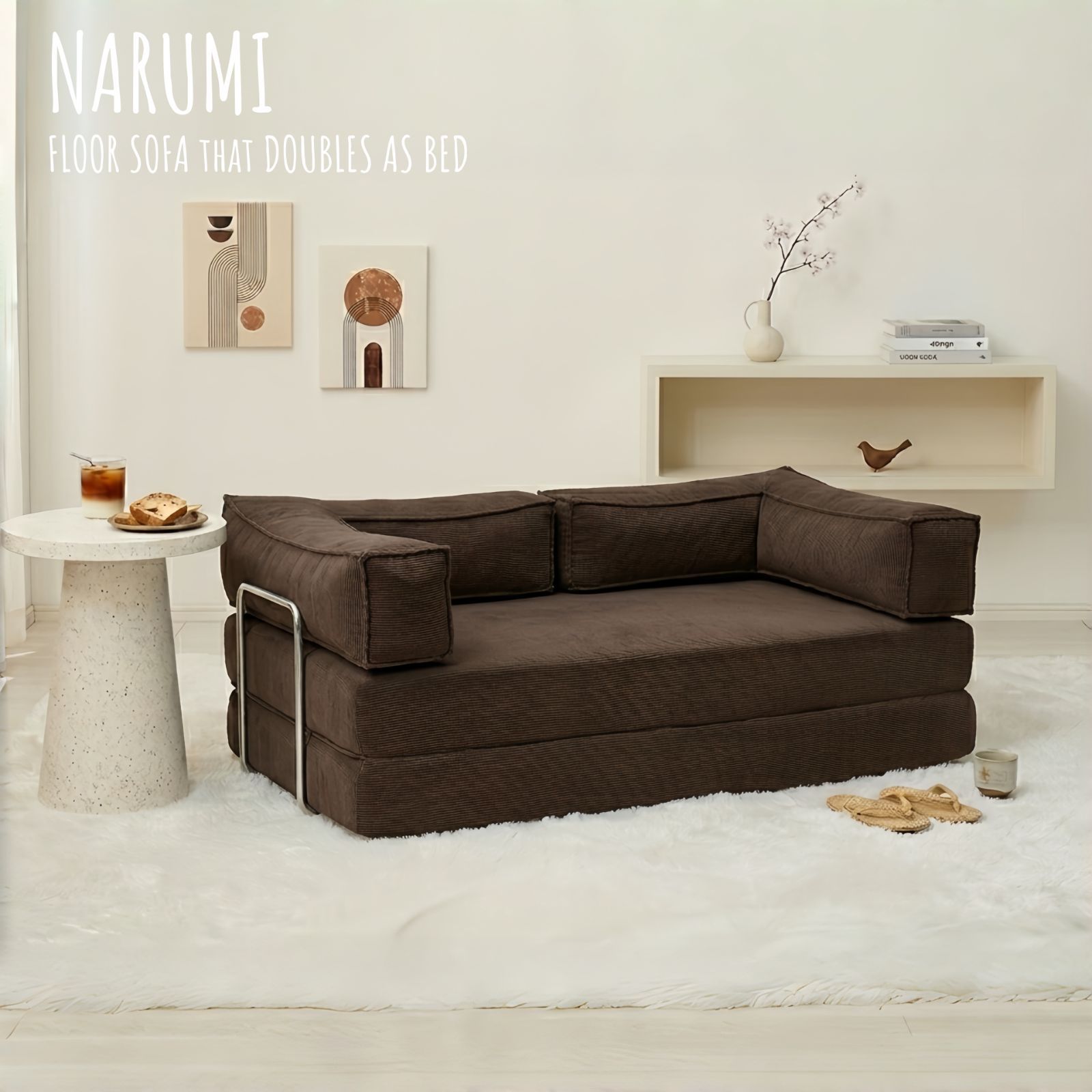【1000円OFFクーポン対象】ソファベッド 圧縮ソファ【幅150CM·完成品】 2WAY ソファー ローソファ フロアソファ 2人掛け 3人掛け 北欧 韓国インテリア コーデュロイ 高反発 コンパクト おしゃれ リビングソファ ごろ寝ソファ 一人暮らし