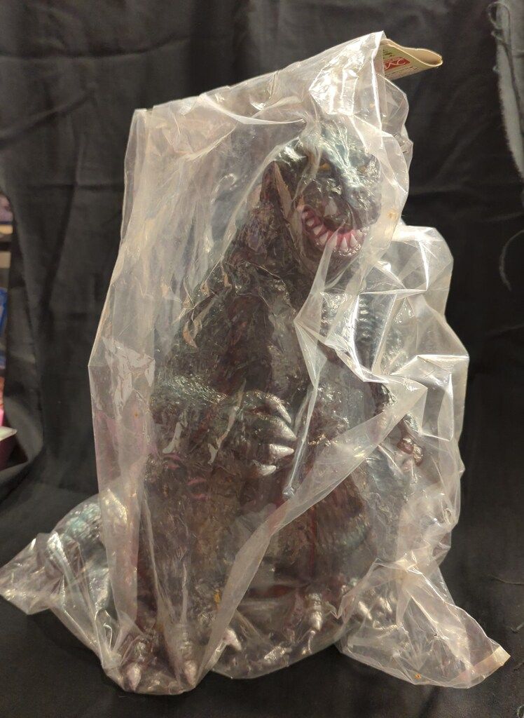 マーミット 怪獣天国 ジャイアント ゴジラ(キンゴジ) 焦茶成型/メタ緑塗装/金目/銀背ビレ