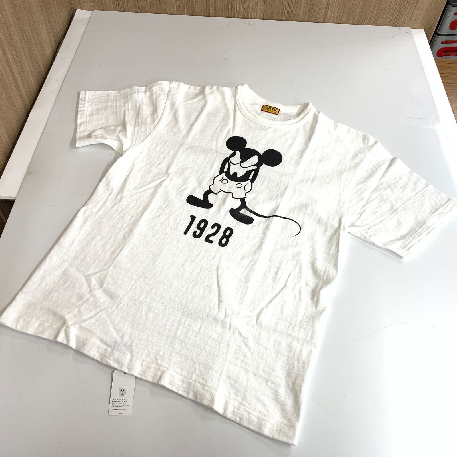 f001 L5 タグ付き新品 HUMAN MADE Mickey Mouse 京都限定 1928 Tシャツ Lサイズ ヒューマンメイド 未使用 ミッキーマウス