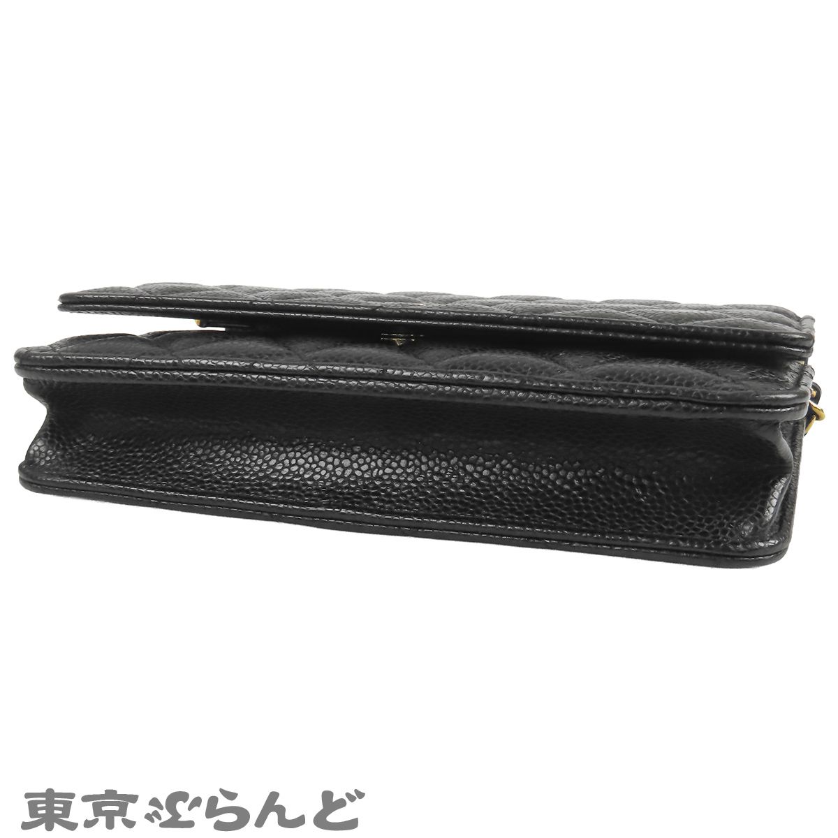 シャネル CHANEL チェーンウォレット ブラック 黒 ゴールド金具 