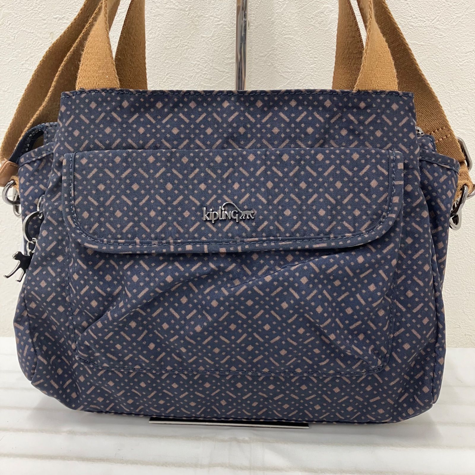 3266 Kipling キプリング トートバッグ 2way ショルダーバッグ 総柄 