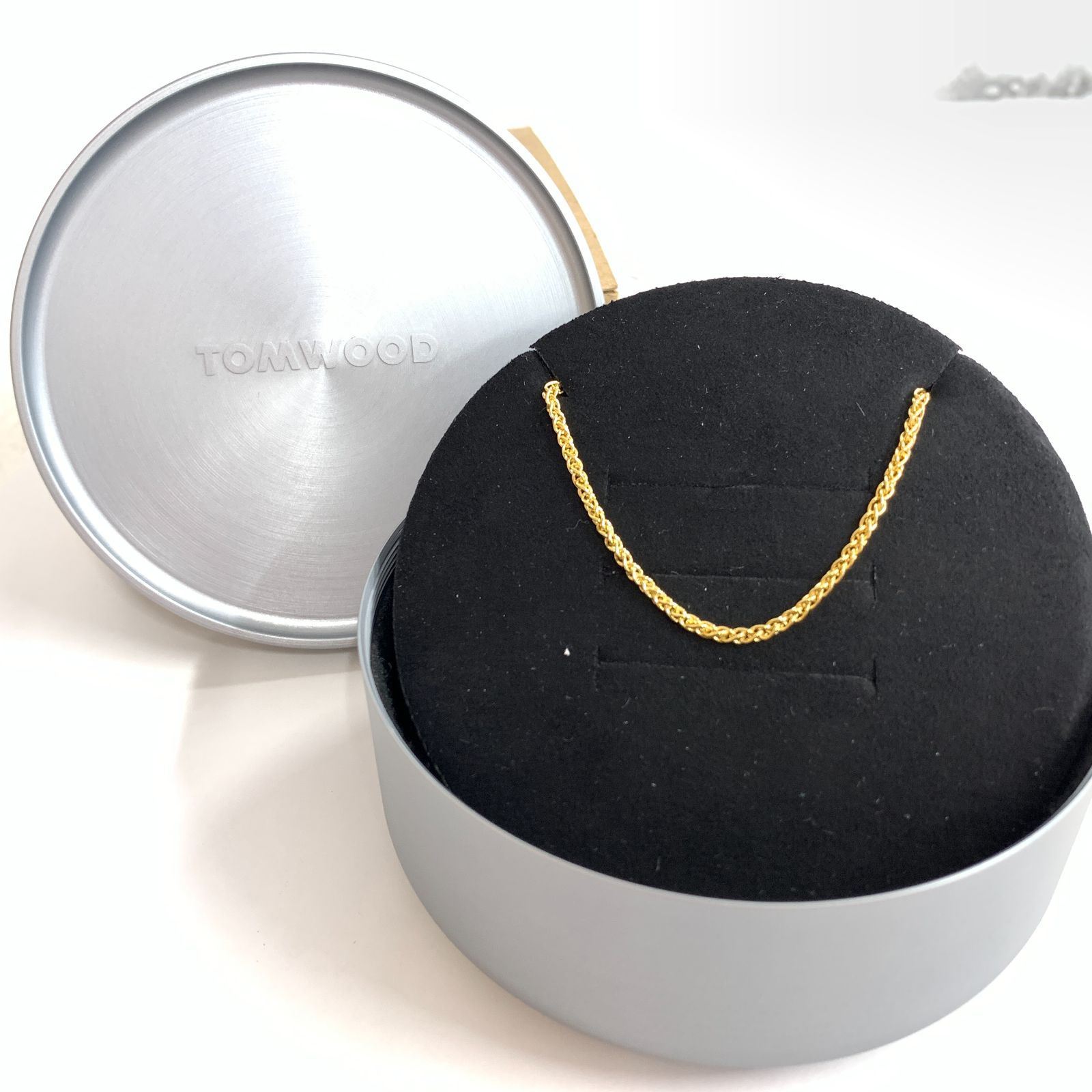 f001 J 極美品 TOM WOOD トムウッド Spike Bracelet Gold 925 14K